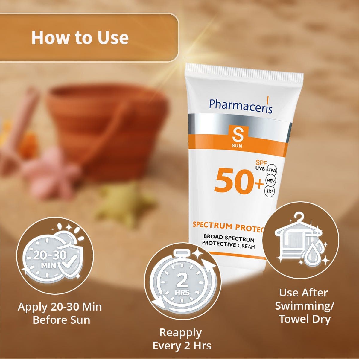 فارماسيرز واقي شمس كريم للكبار والأطفال - SPF50 - 50 مل - عبوة 1+1