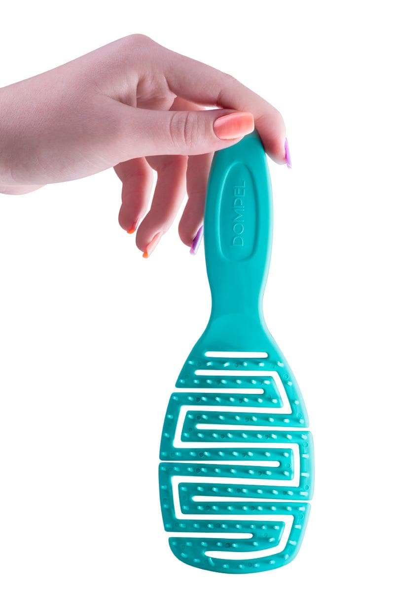 Dompel Silicone Brush All Hair Types - Green