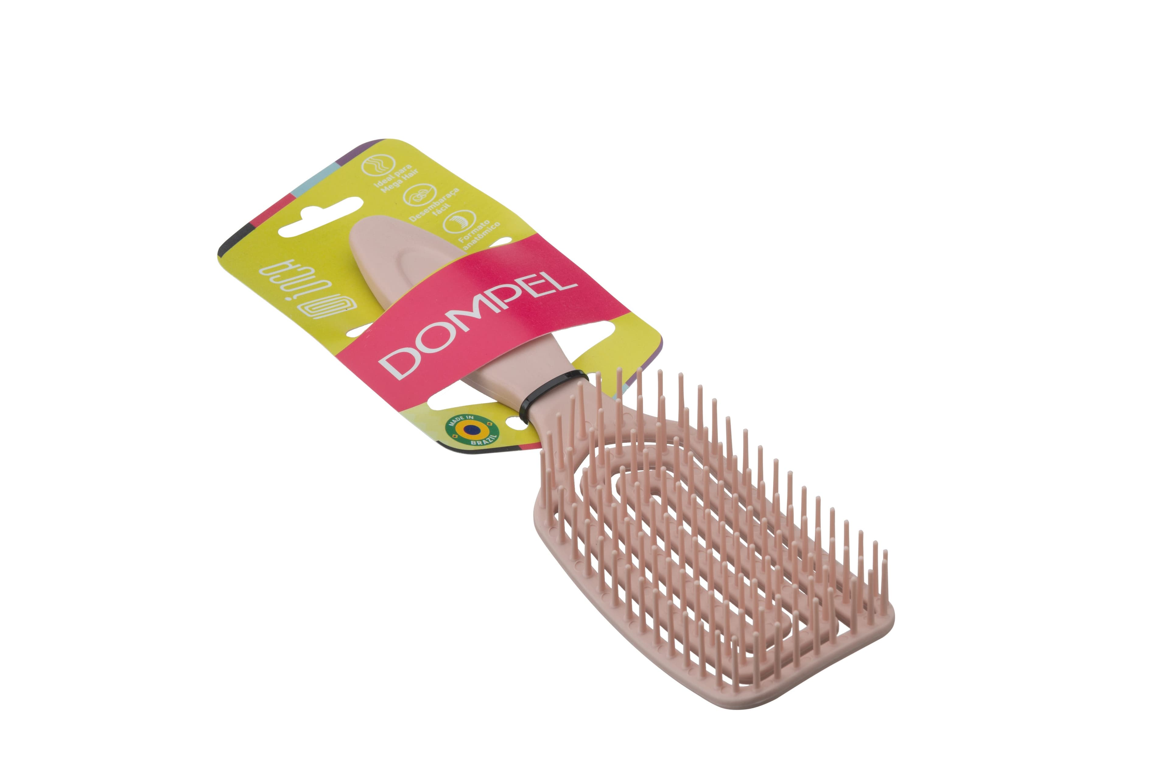 Dompel Silicone Brush Long Hair & Extension - Pink