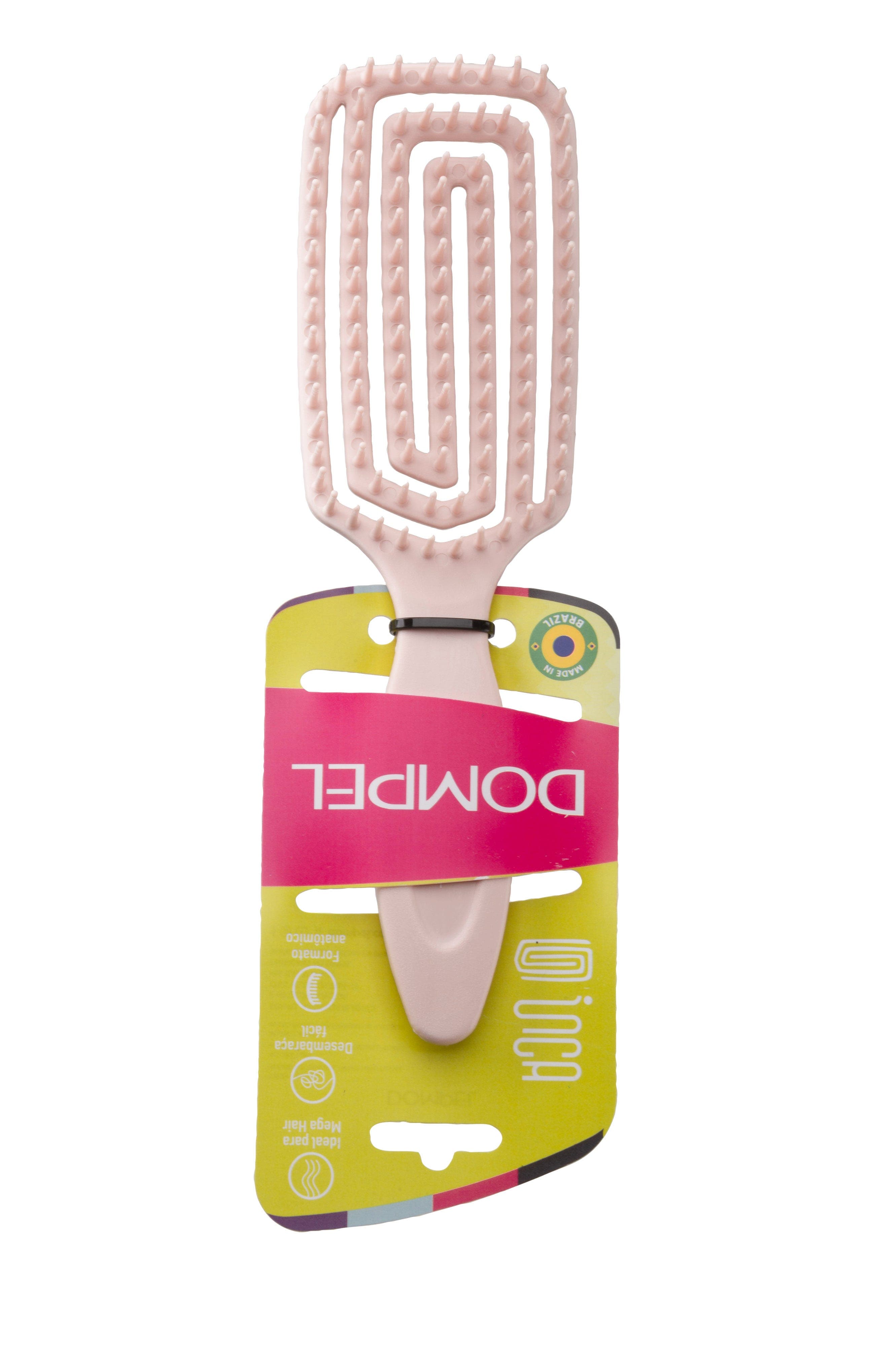 Dompel Silicone Brush Long Hair & Extension - Pink