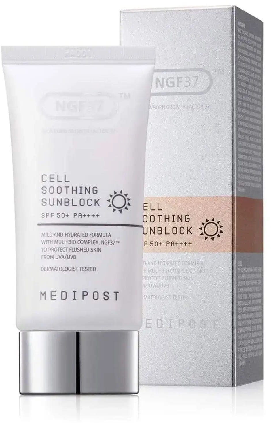 ميديبوست NGF37 سيل سيل سونبلوك مهدئ للشمس بعامل حماية من الشمس SPF50+ PA 50 مل