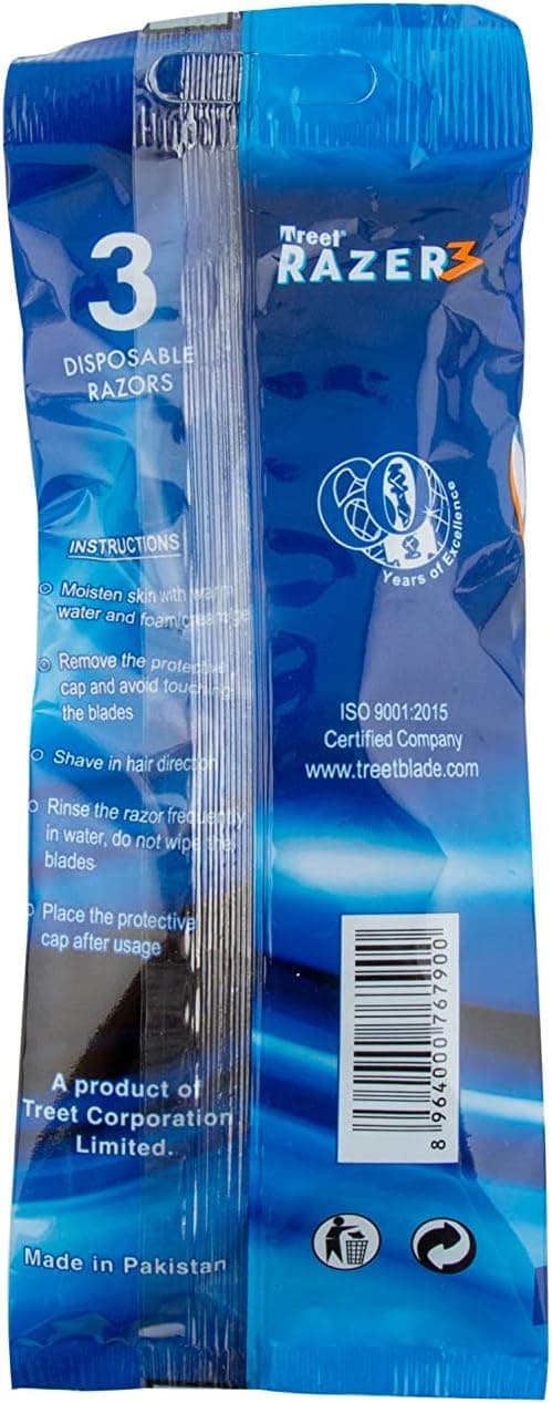 Treet Razors 3 Blades for Men - 3 Pieces