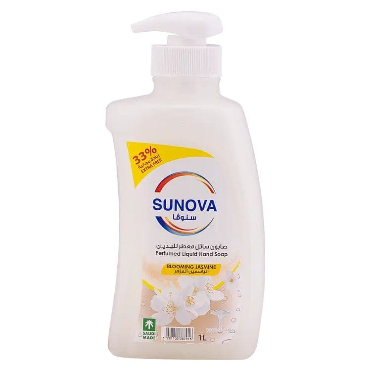 Sunova Liquid Hand Wash Perfumed Blooming Jasmine 1 Liter
