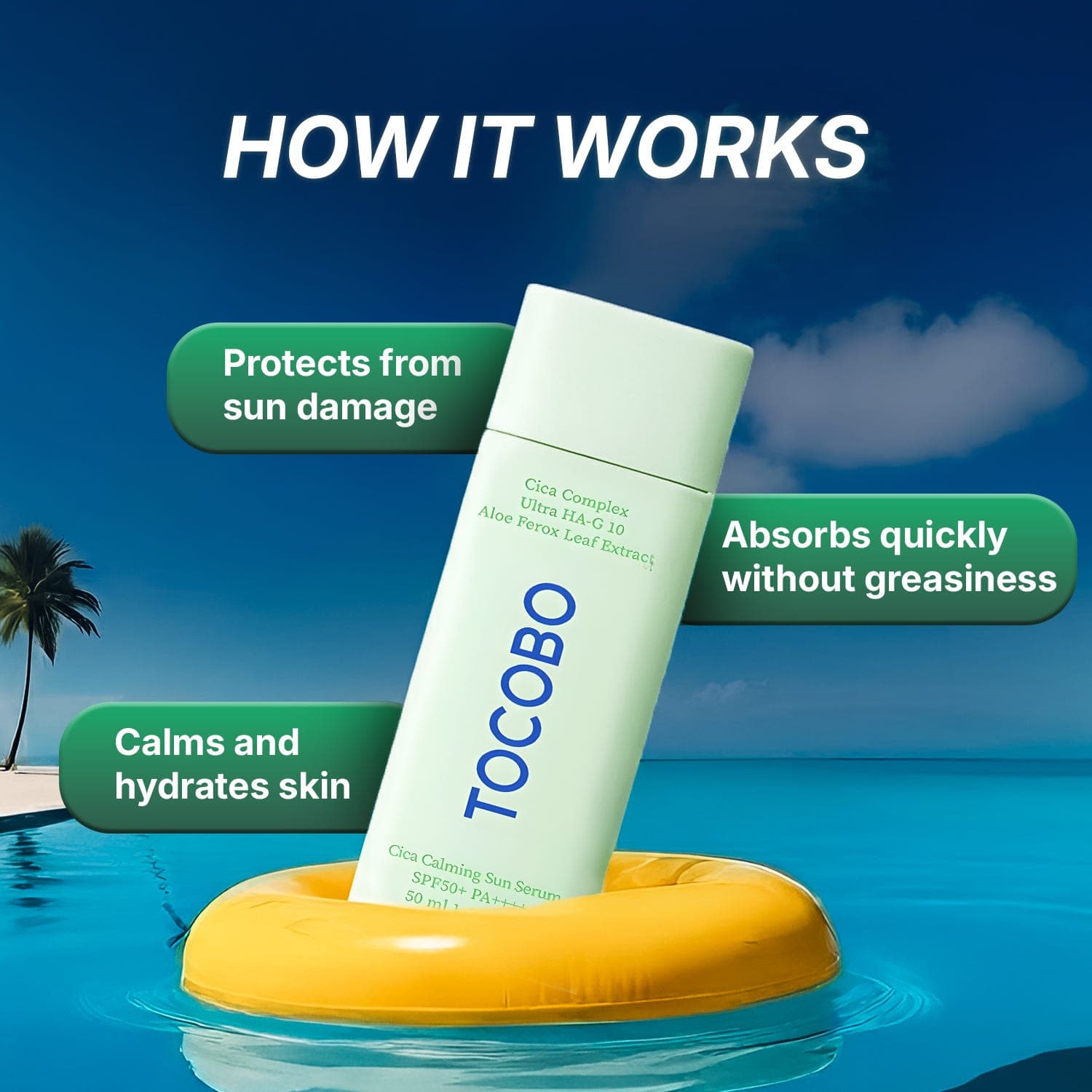 توكوبو سيروم سيكا مهدئ بحماية من الشمسSPF50+PA++++,ب50مل