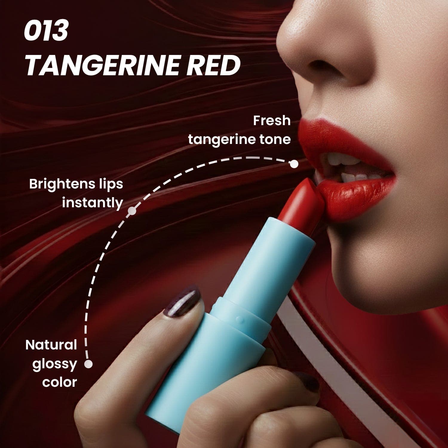 Tocobo Glass Tinted Lip Balm - 013 Tangerine Red 3.5 gm