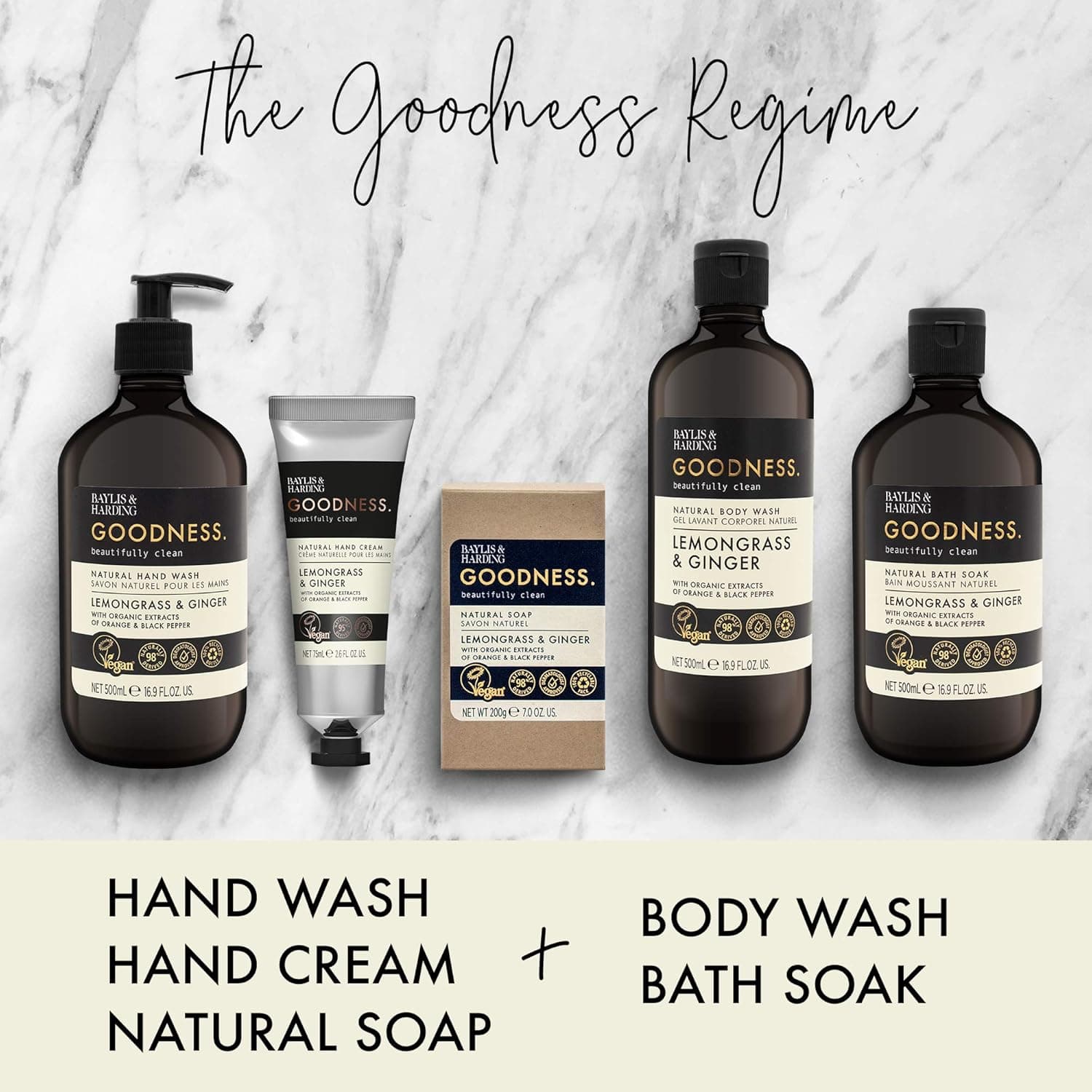 Baylis & Harding Goodness Lemongrass & Ginger Natural Body Wash 500ml
