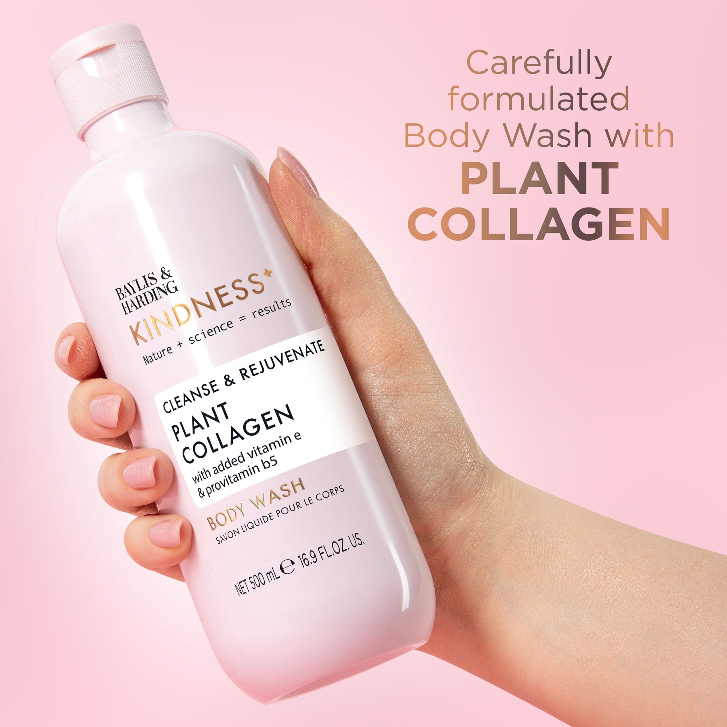 Baylis & Harding Kindness+ Plant Collagen Rejuvenate Body Wash 500ml