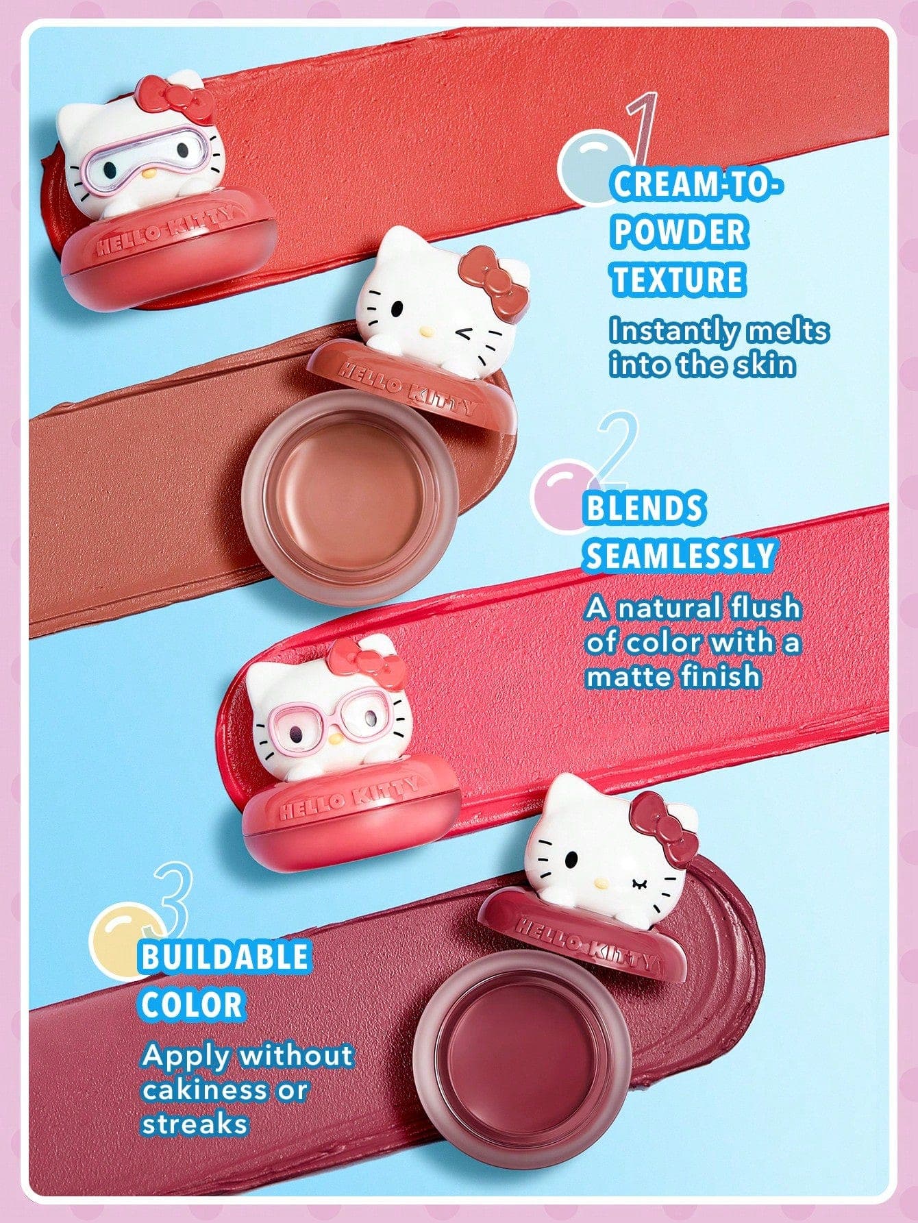 Sheglam Hello Kitty Coastal Charm Cream Blush-Friends