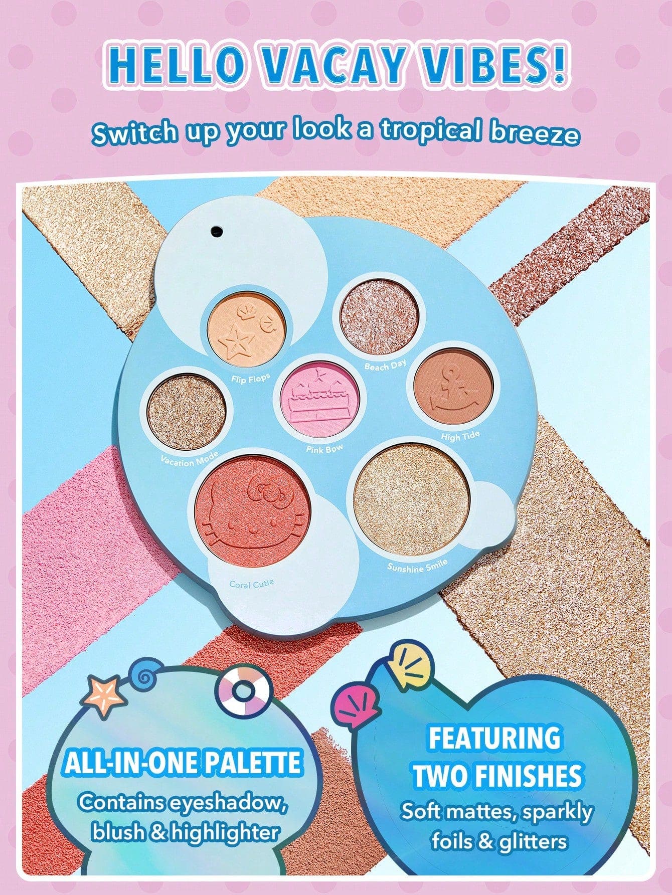 Sheglam Hello Kitty Sheglam Fun In The Sun Color Palette