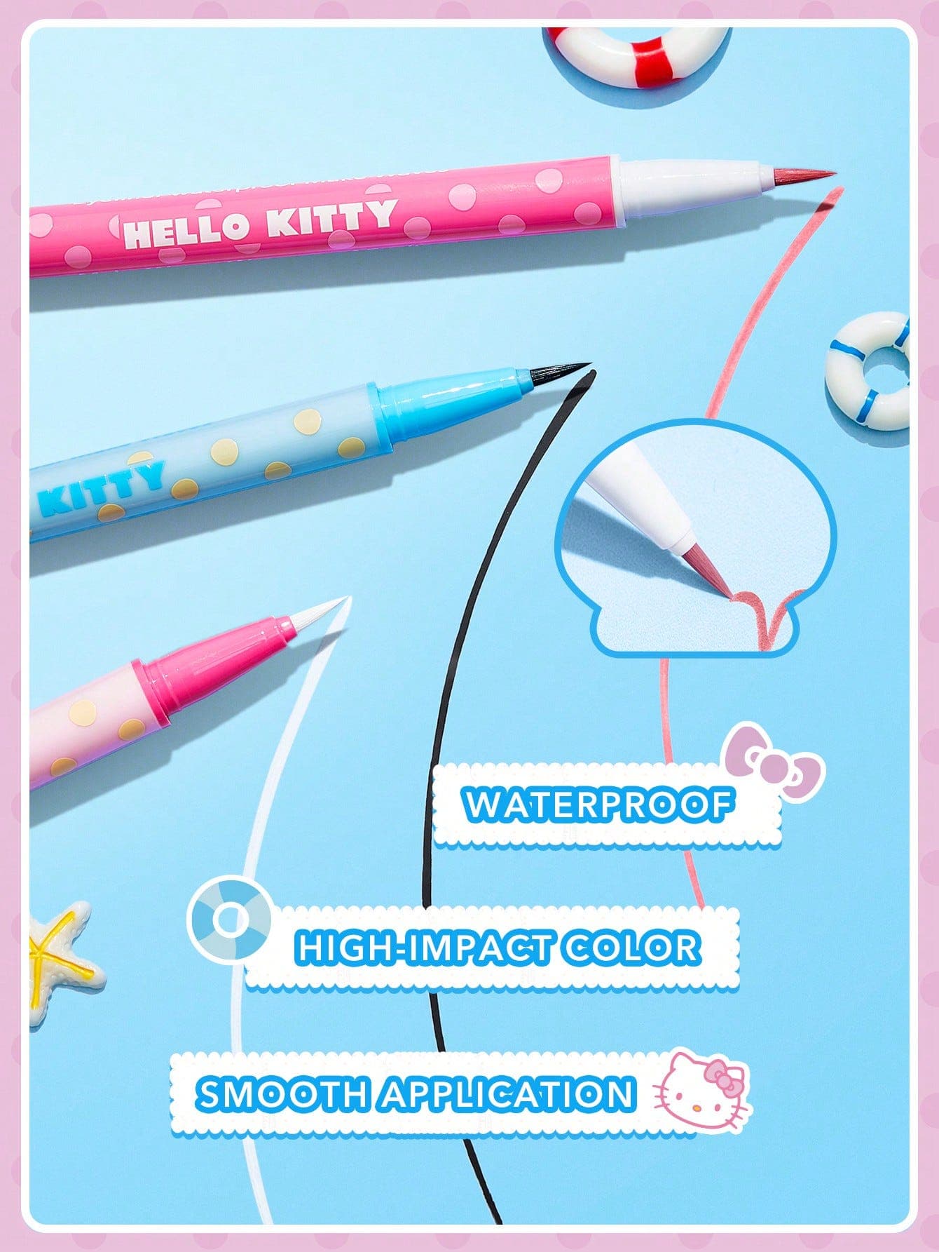 Sheglam Hello Kitty Waves Waterproof Eyeliner-Pink Winks
