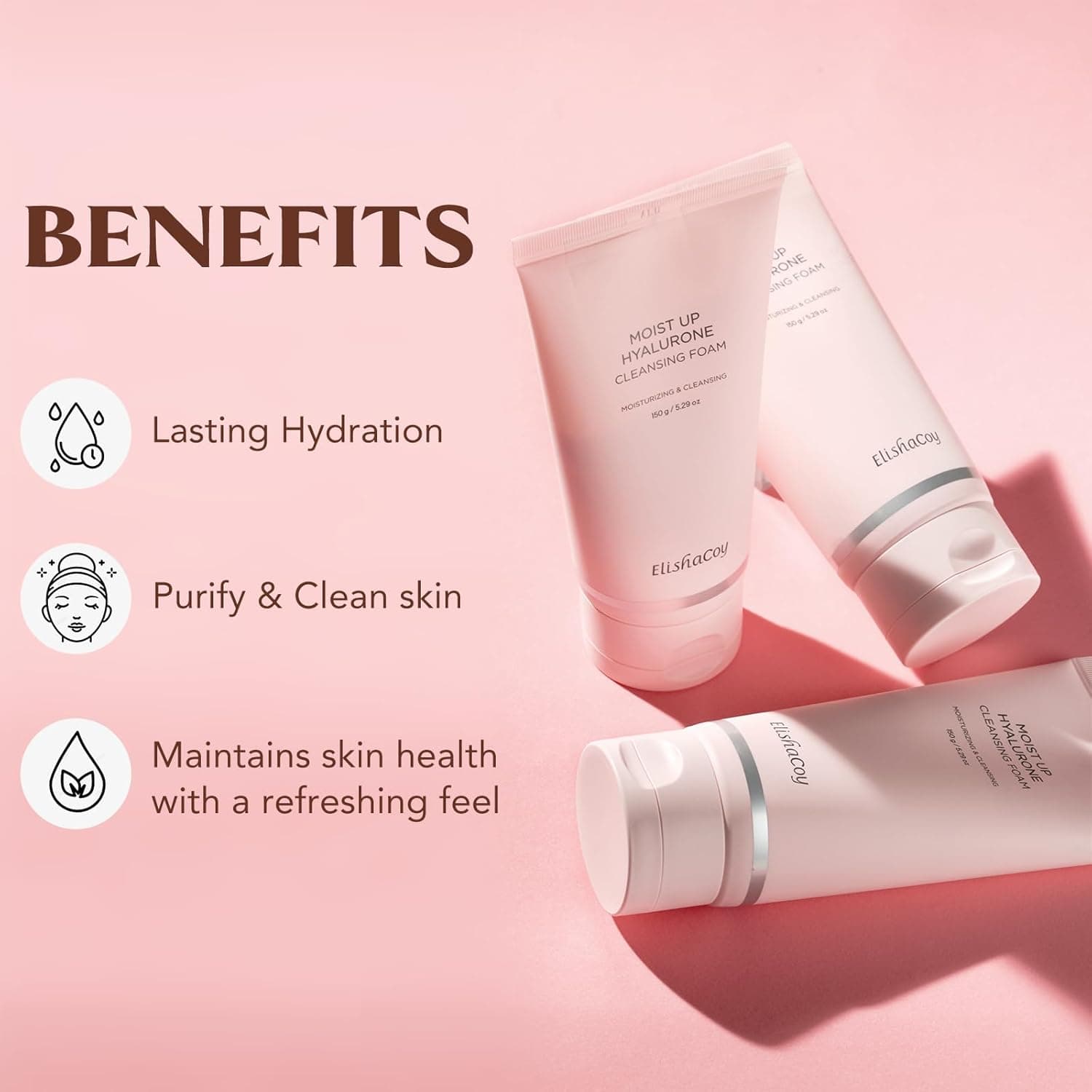 Elishacoy Moist Up Hyalurone Cleansing Foam 150g