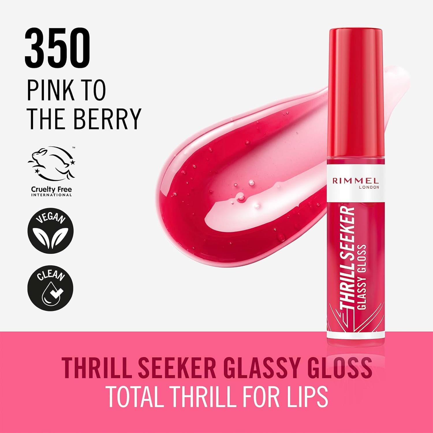 Rimmel Thrill Seeker Glassy Gloss 350 Pink To The Berry