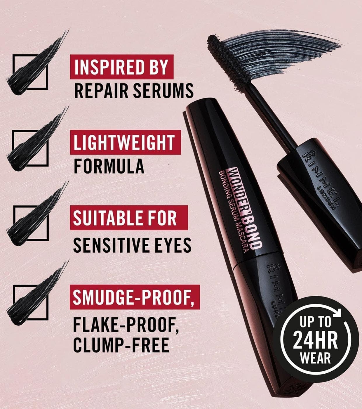 Rimmel Wonder Bond Serum Mascara Black 11 ml