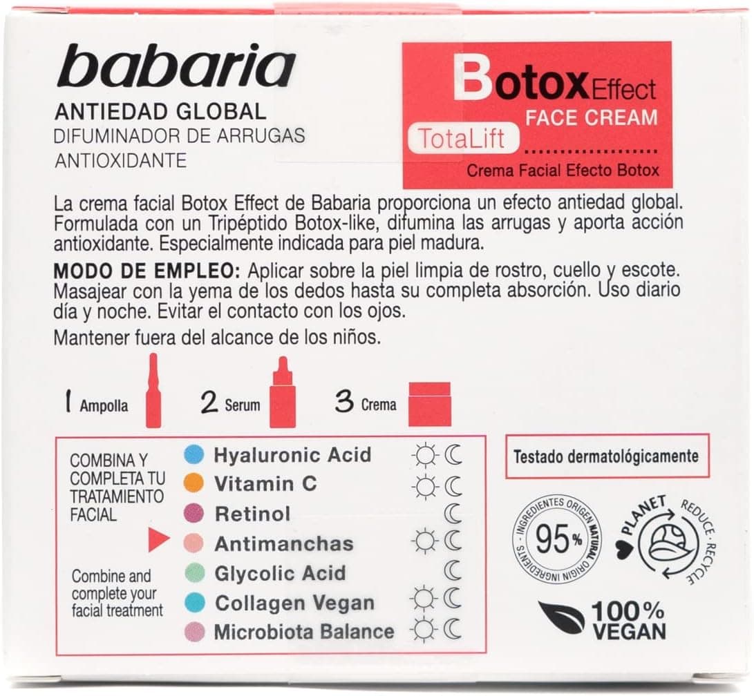 Babaria Botox Effect Face Cream - 50ml