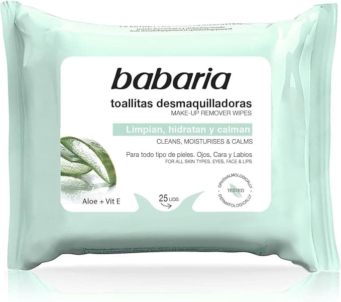 Babaria Aloe Vera make-up remover wipes - 25 Pieces