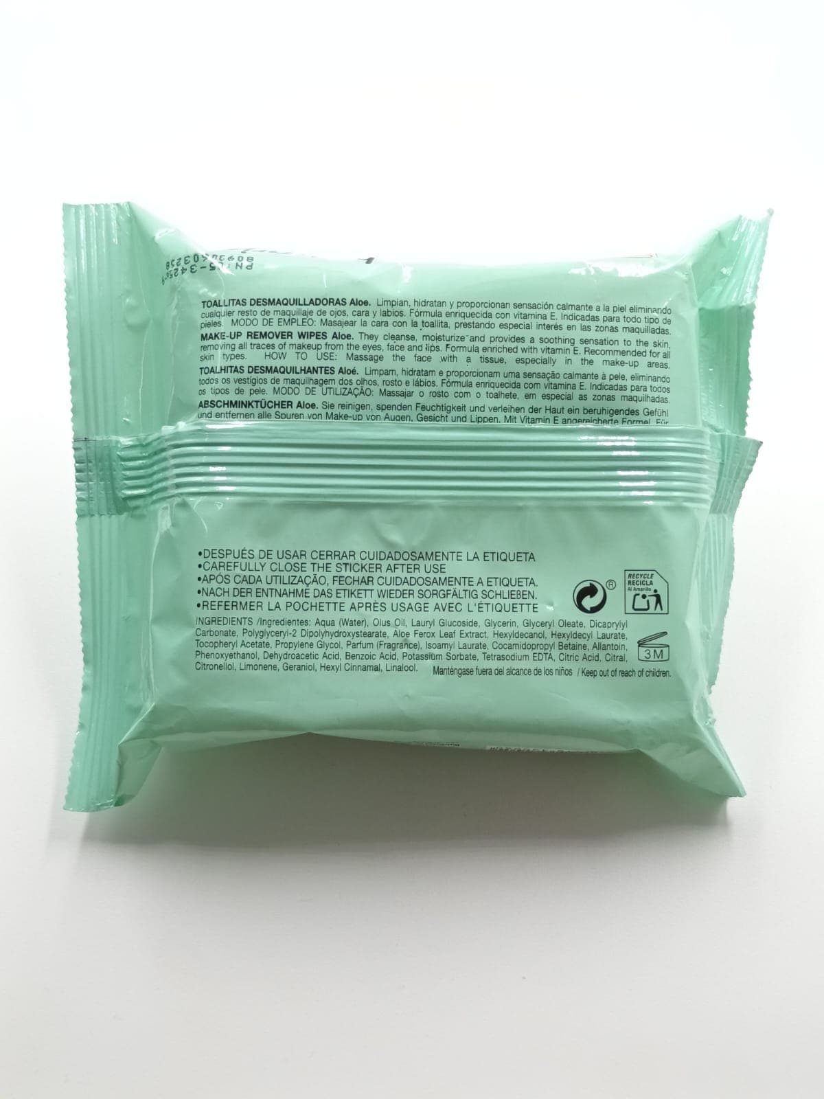 Babaria Aloe Vera make-up remover wipes - 25 Pieces