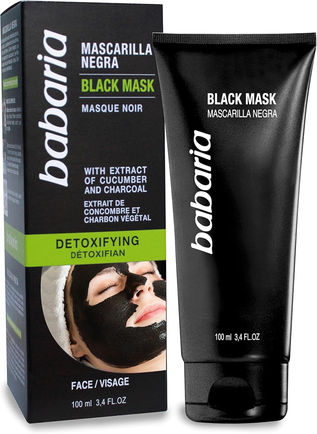 Babaria Detoxifying Black Face Mask - 100 ml