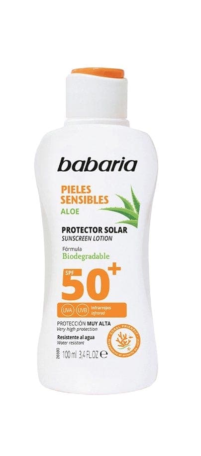 باباريا غسول واقي من الشمس للبشرة الحساسة بعامل حماية من الشمس SPF 50 100مل