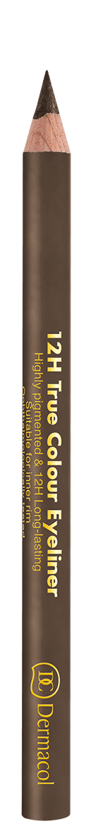 Dermacol 12h True Colour Eyeliner, Wooden Eyeliner Pencil, No. 9 Army Green