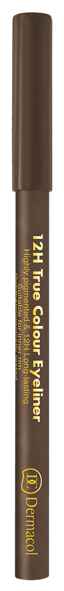 Dermacol 12h True Colour Eyeliner, Wooden Eyeliner Pencil, No. 9 Army Green