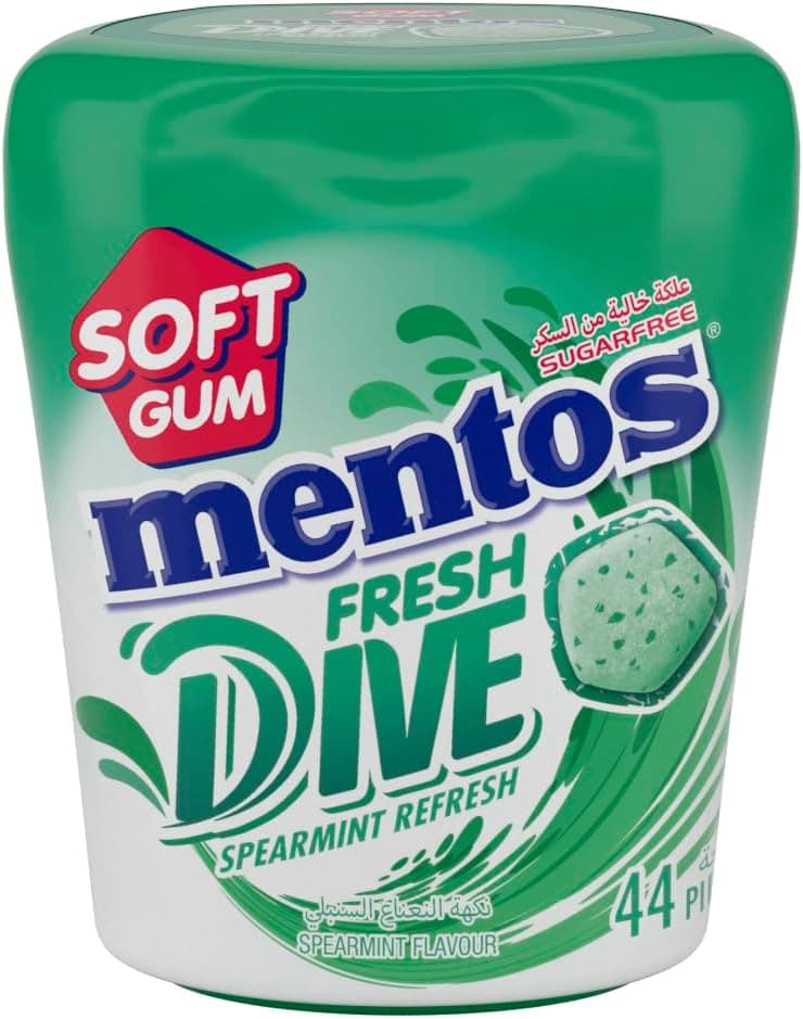 Mentos Gum Fresh Dive Bottle Spearmint 44pcs
