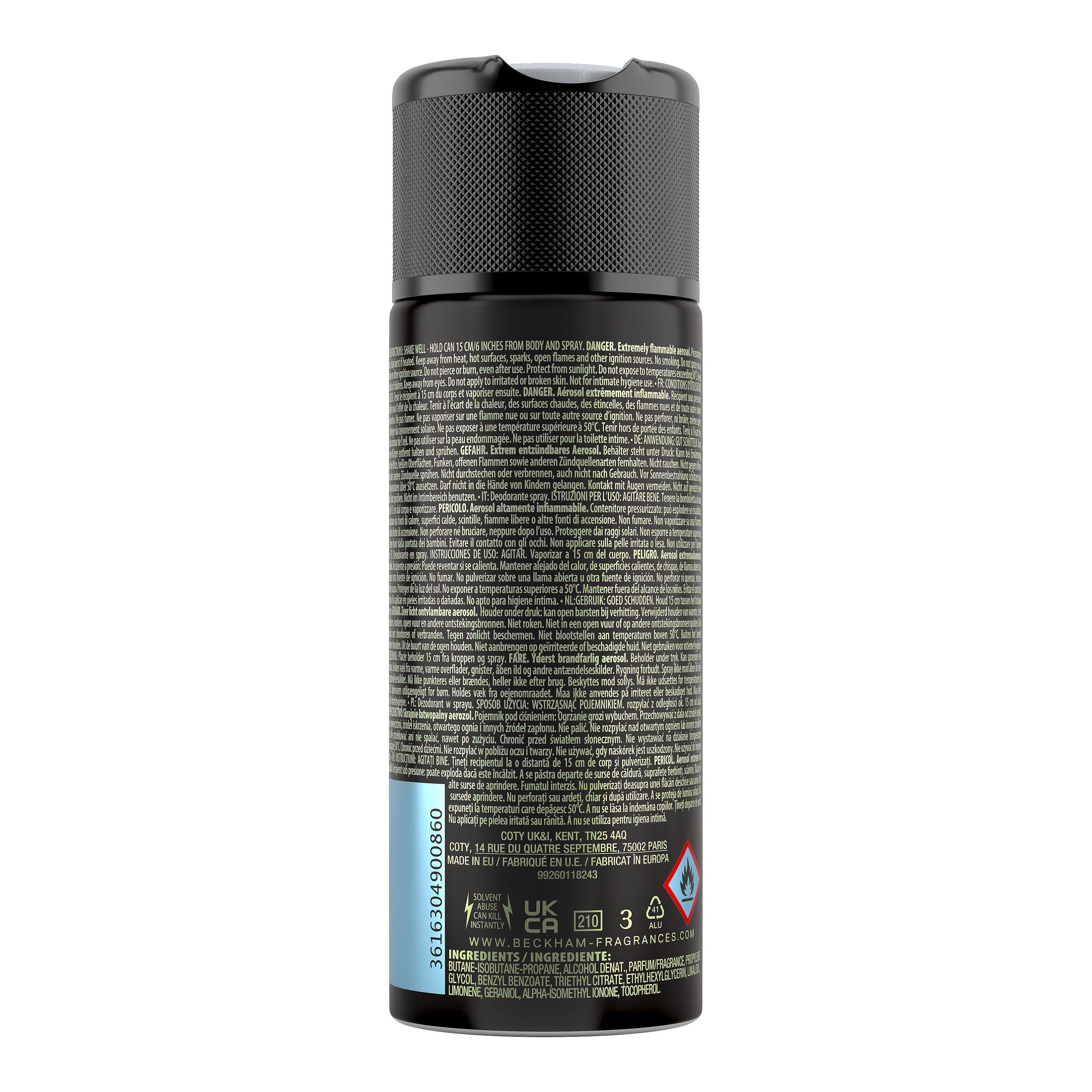 David Beckham True Inst Deoderant Spray For Men - 150ml