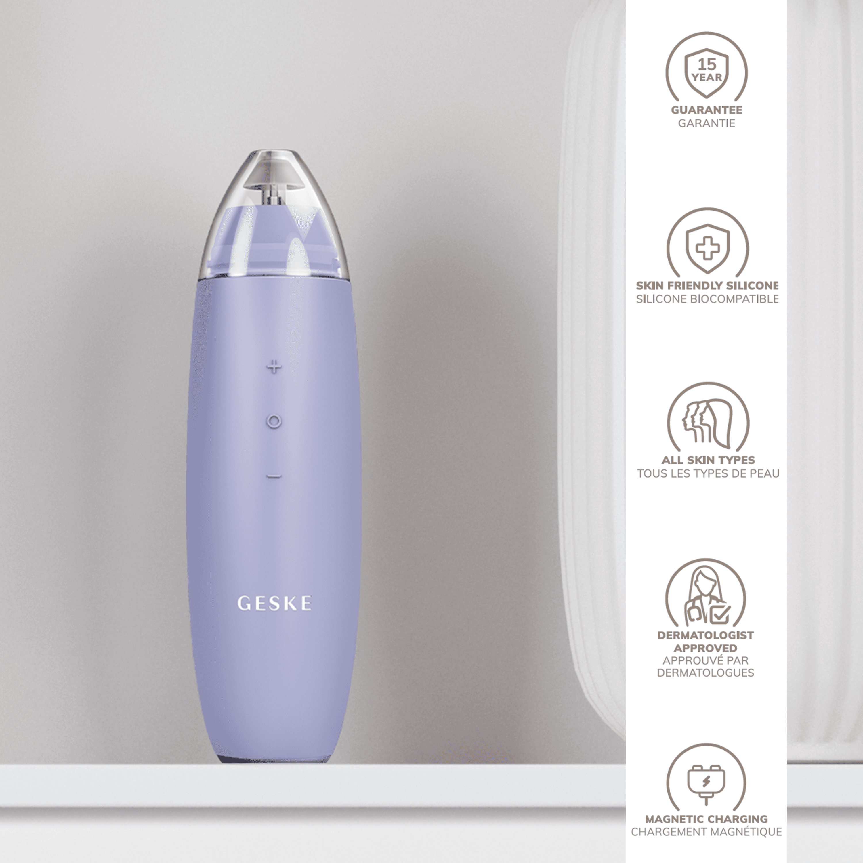 Geske Micro Derma Brasion Blackhead Remover- 7 In 1- Purple