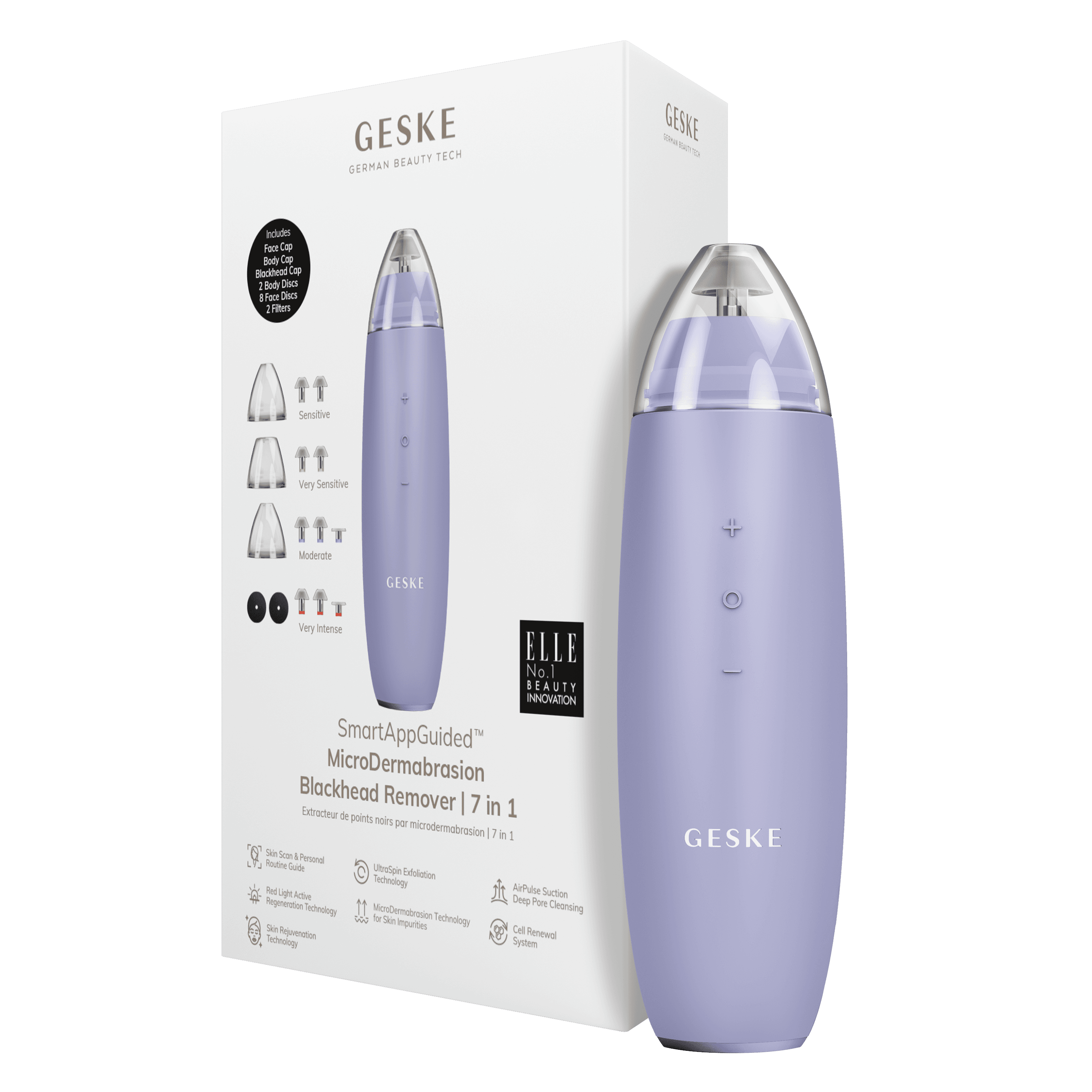 Geske Micro Derma Brasion Blackhead Remover- 7 In 1- Purple