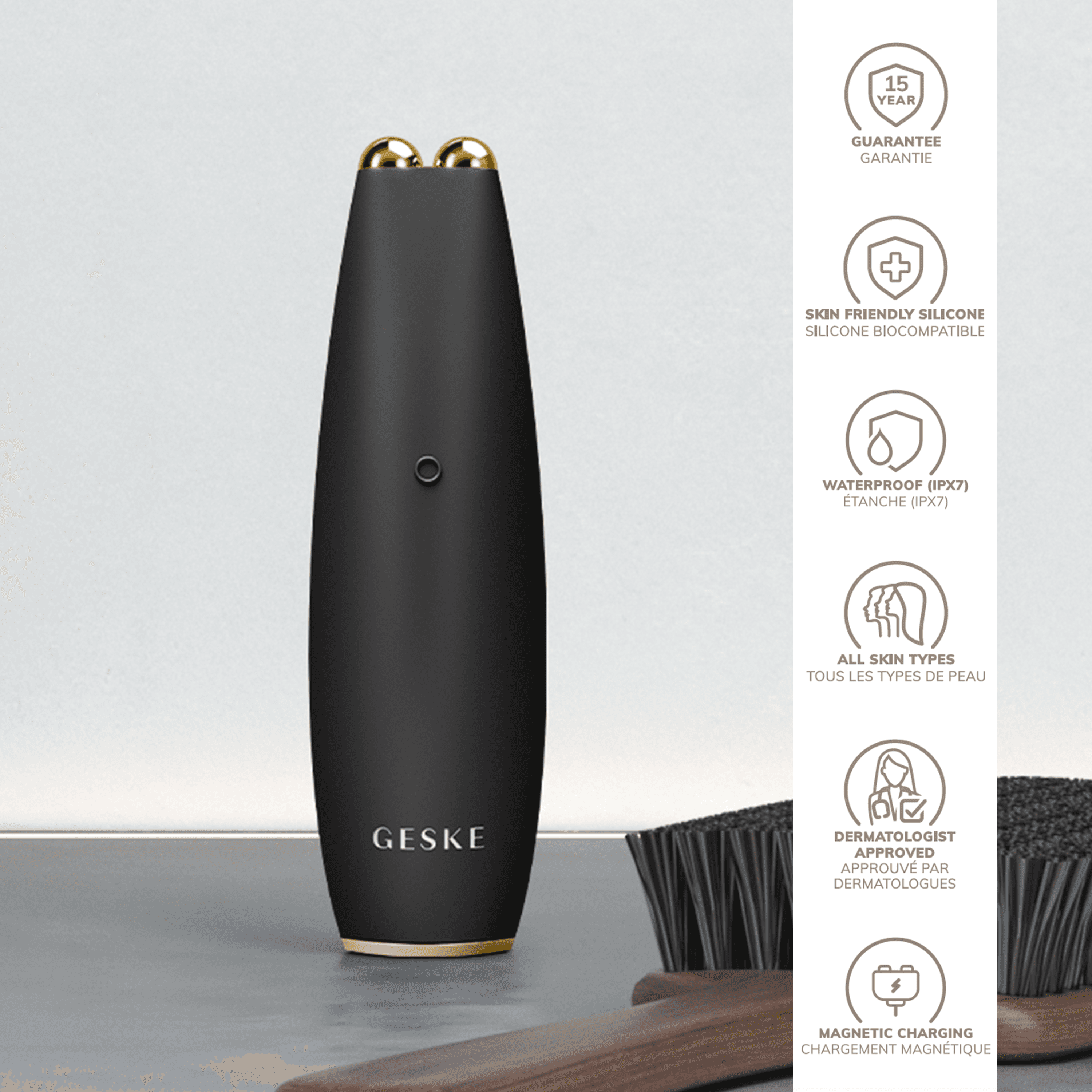 Geske Microcurrent Face Lift Pen 6 In 1 Gray