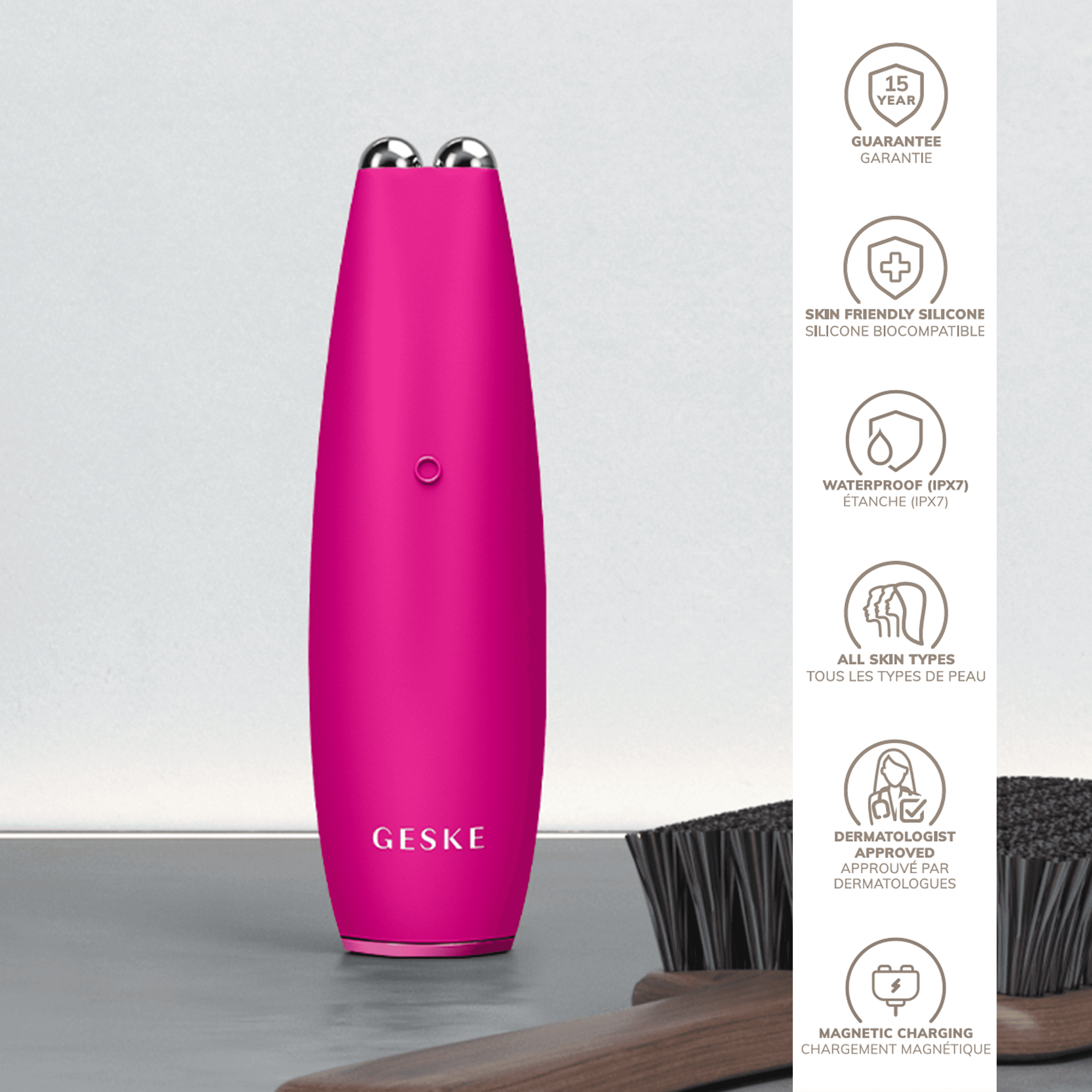Geske Microcurrent Face Lift Pen 6 In 1 Magenta