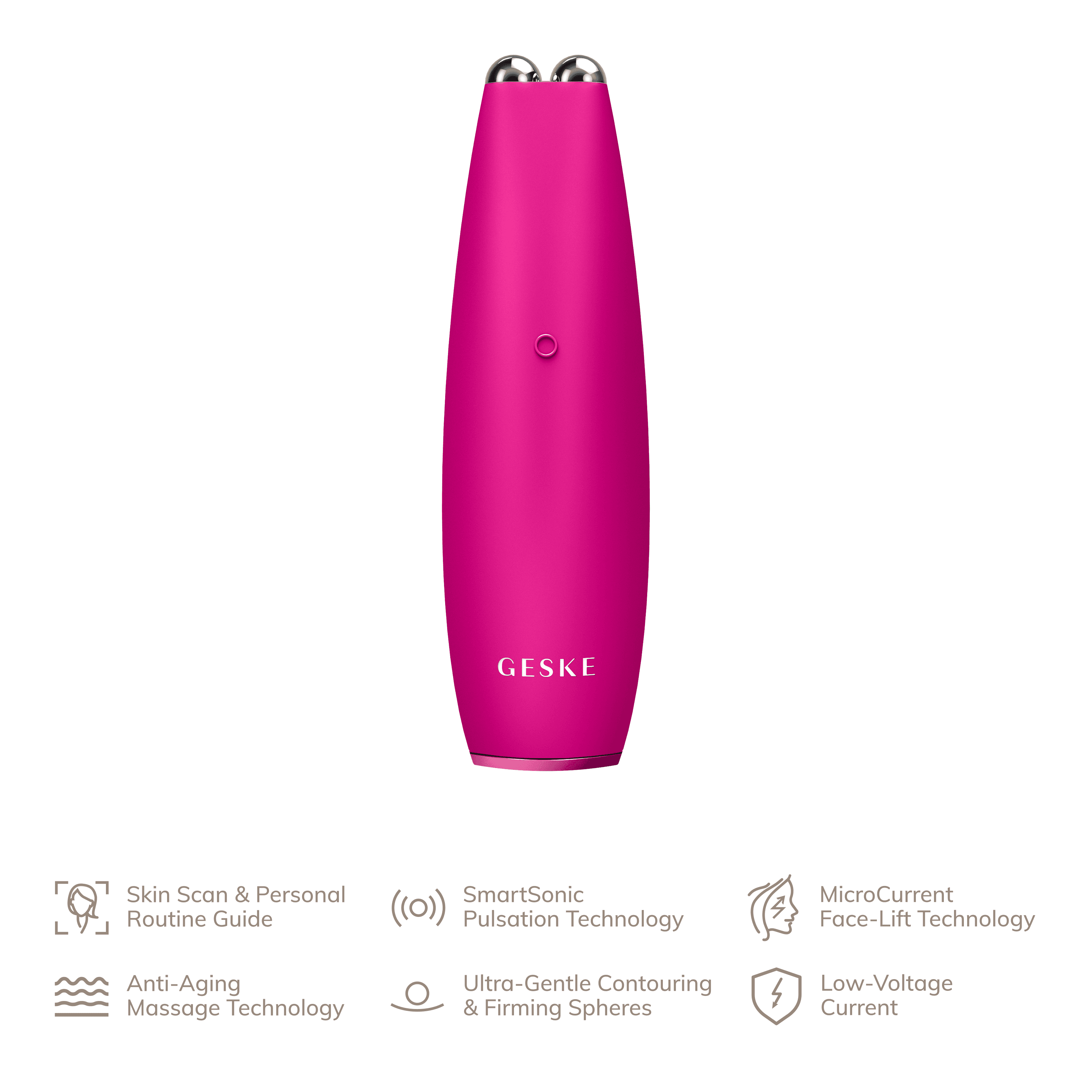 Geske Microcurrent Face Lift Pen 6 In 1 Magenta