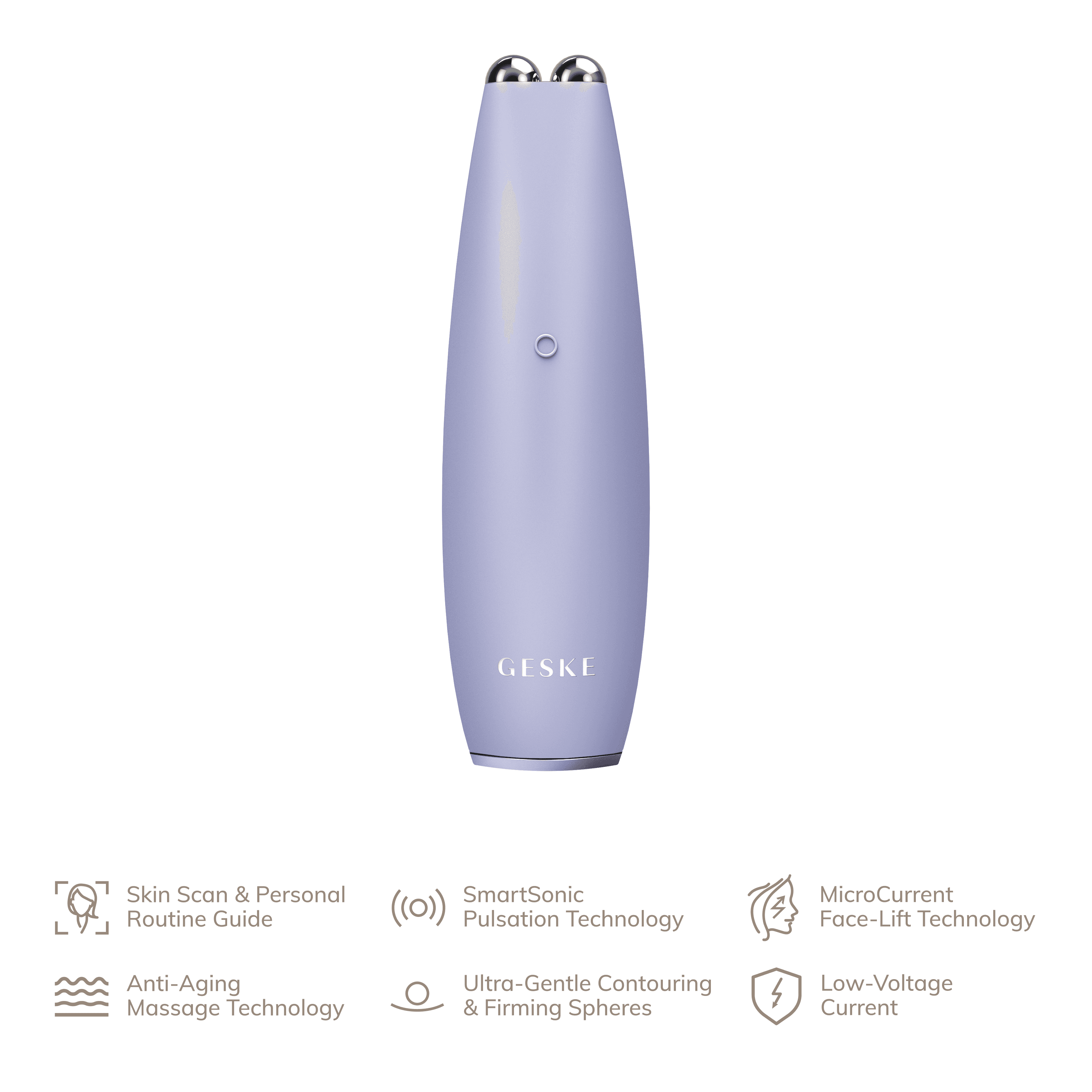 Geske Microcurrent Face Lift Pen 6 In 1 Purple