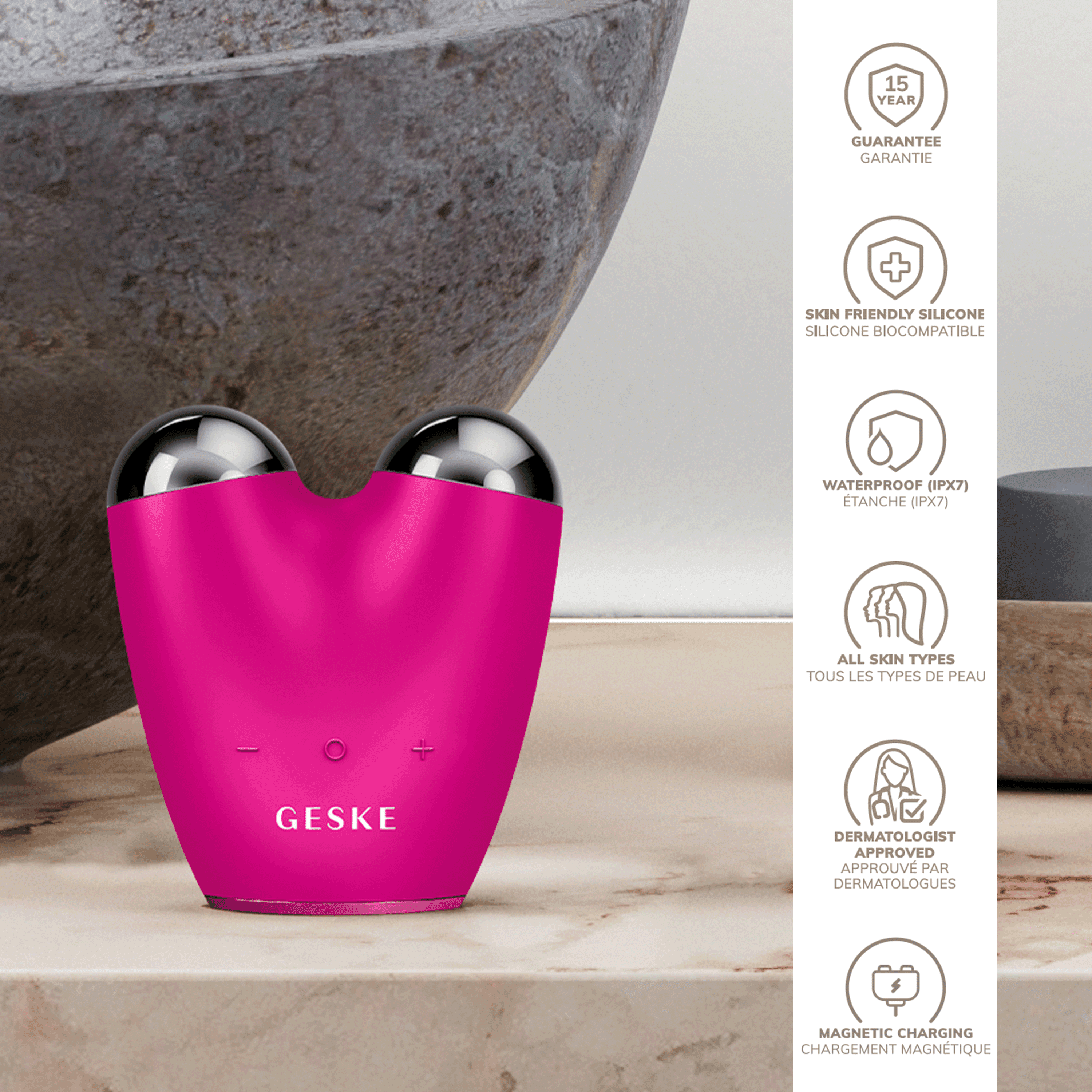 Geske Microcurrent Face Lifter 6 In 1 Magenta