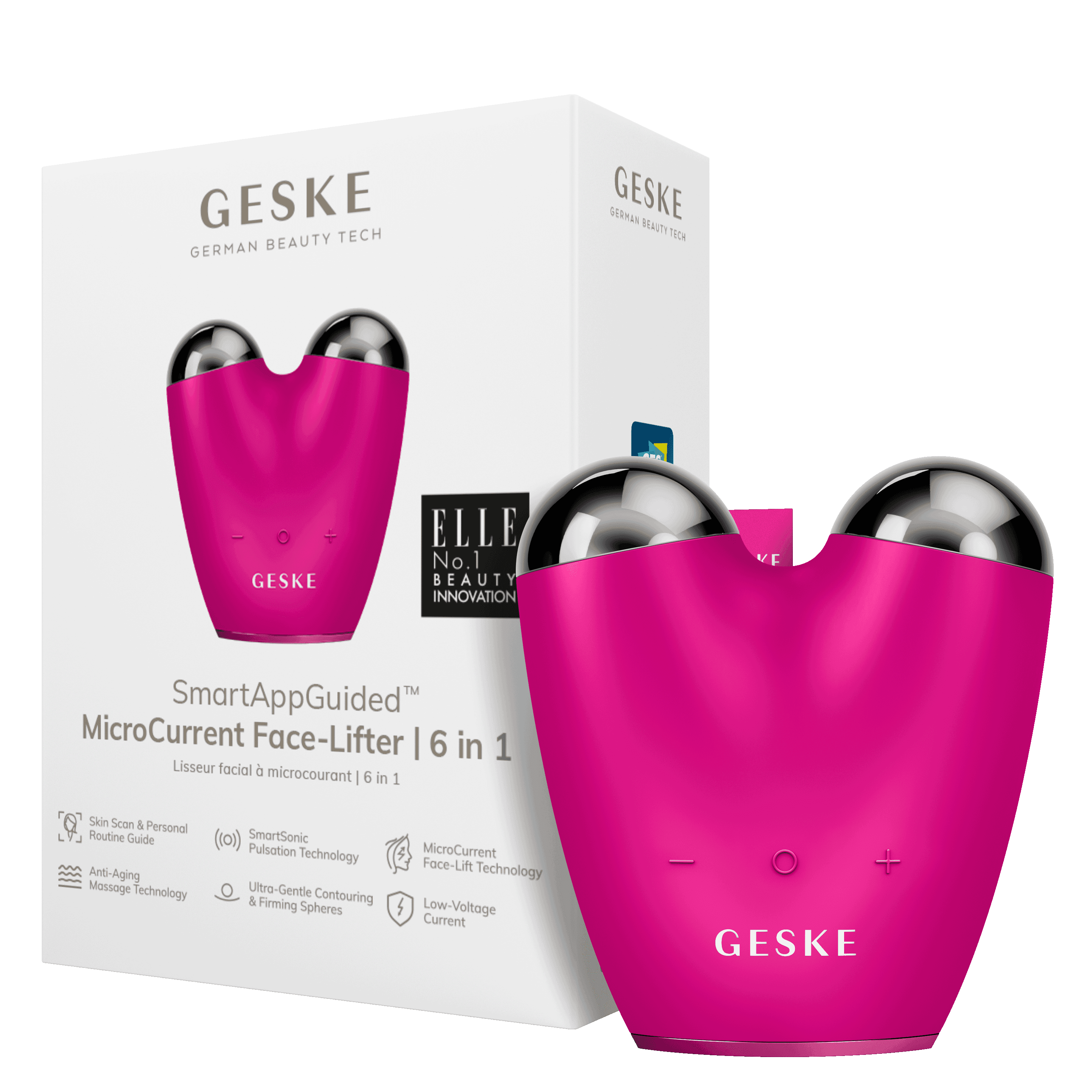 Geske Microcurrent Face Lifter 6 In 1 Magenta