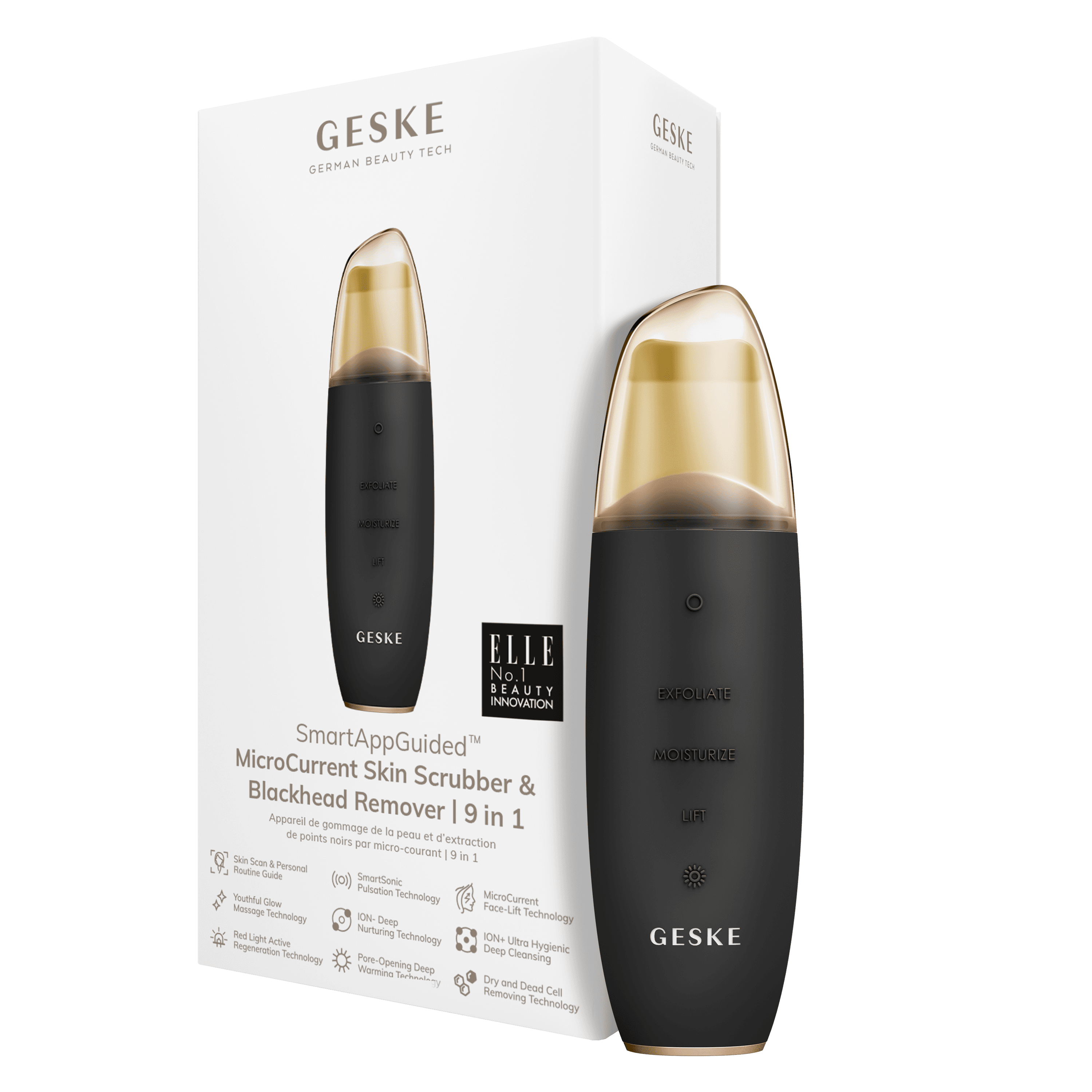 Geske Microcurrent Skin Scrub Black Head Remover 9In1 Gray