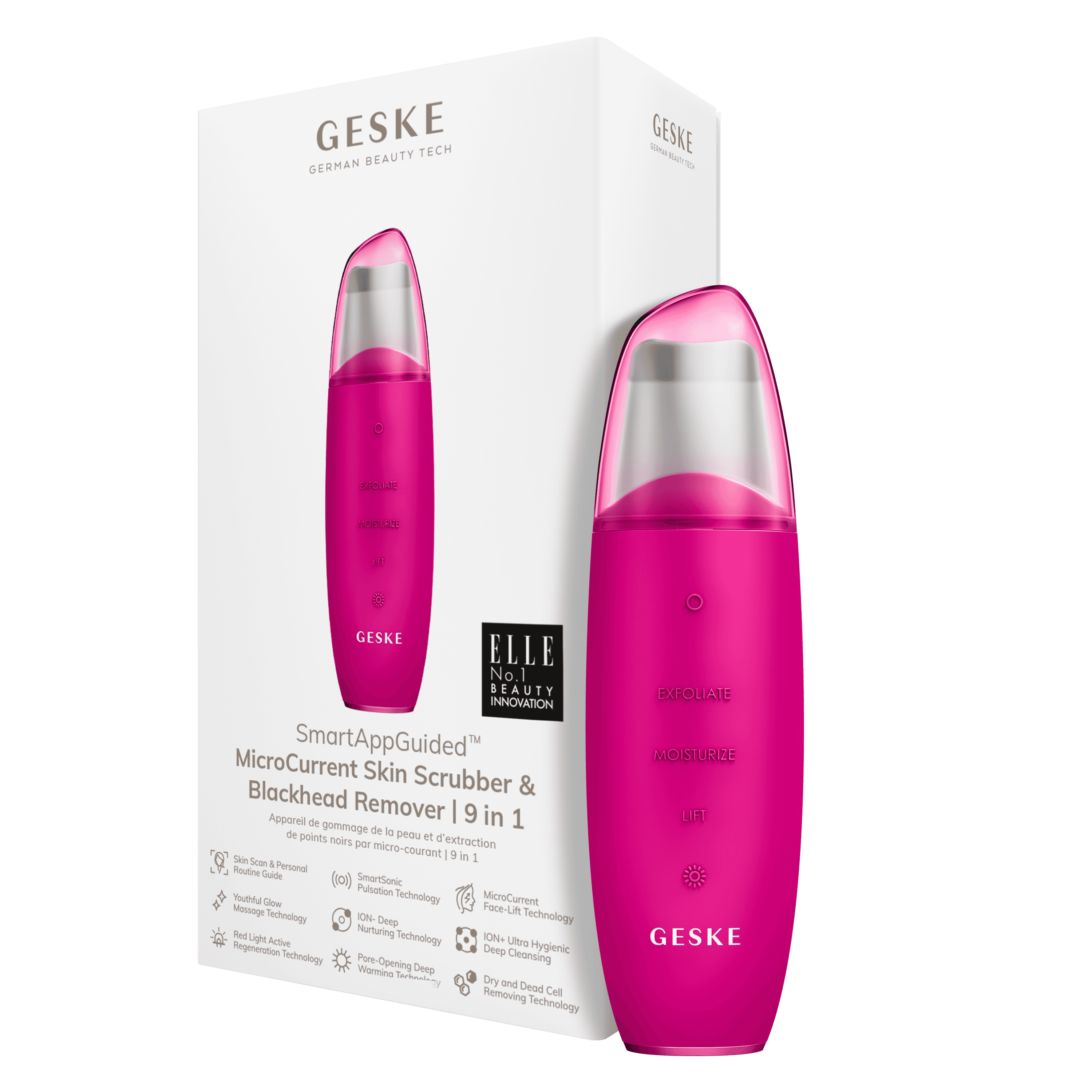 Geske Microcurrent Skin Scrub Blackhead Remover 9In1 Magnta