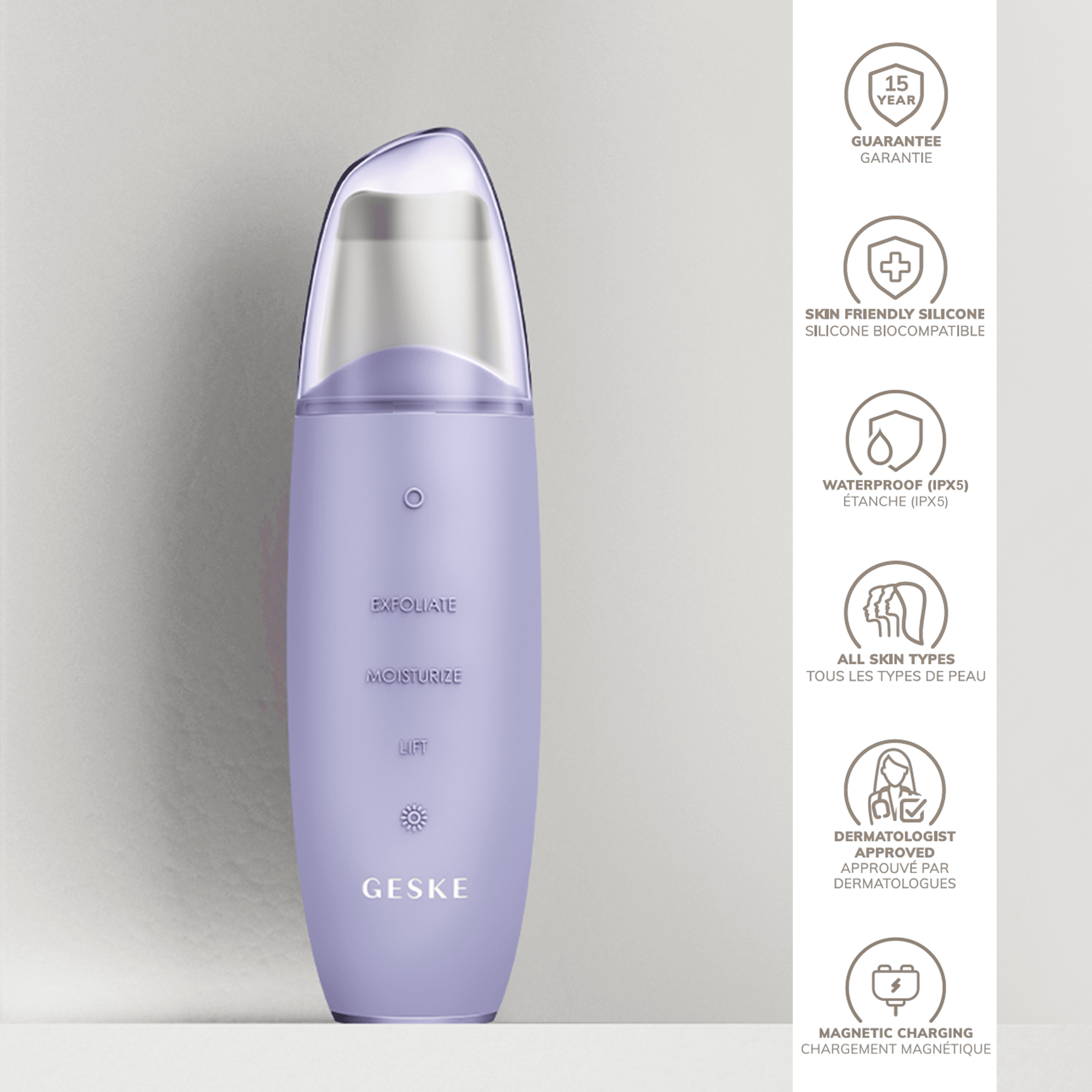 Geske Microcurrent Skin Scrub Blackhead Remover 9in1 Purple
