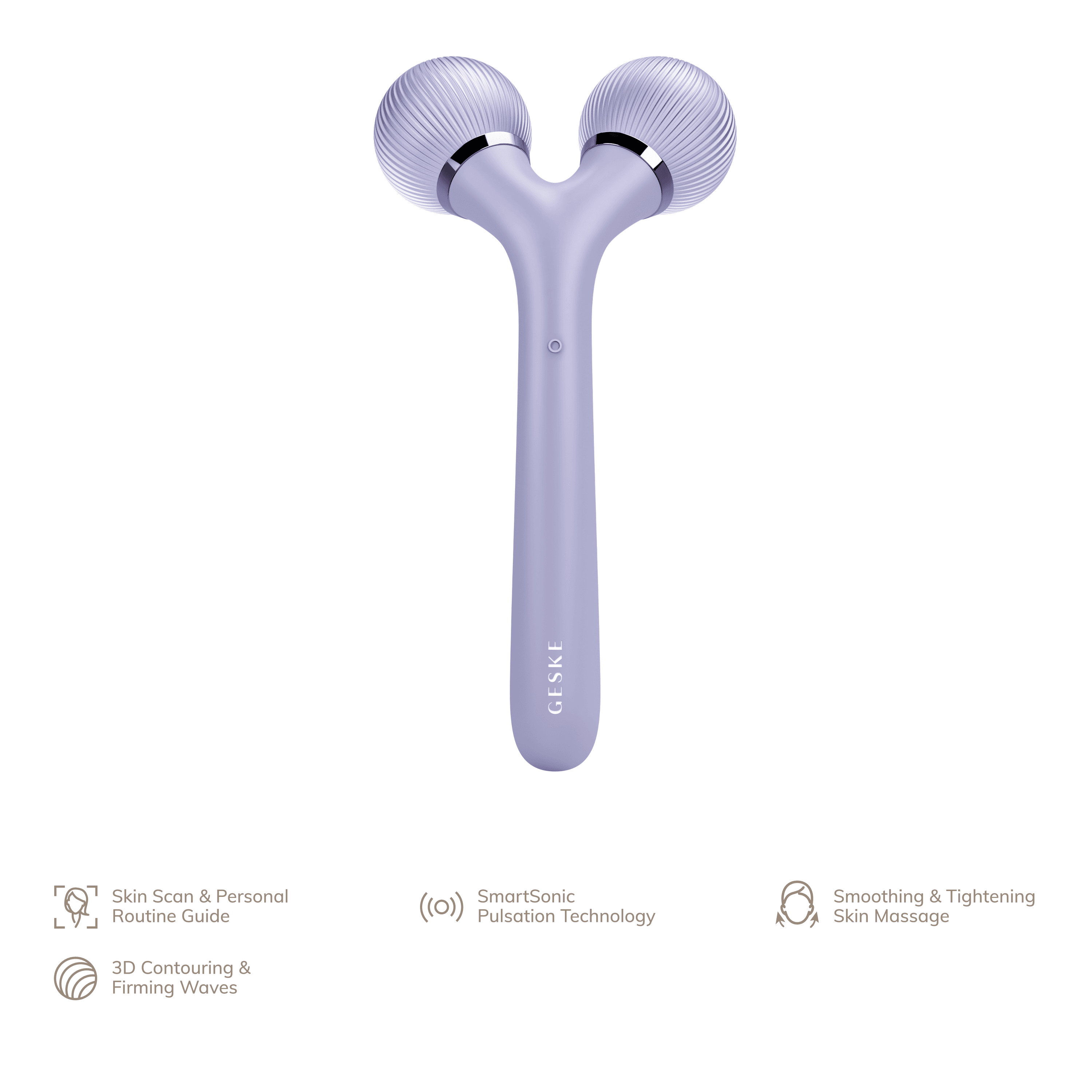 Geske Sonic Facial & Body Roller 4 In 1 Purple