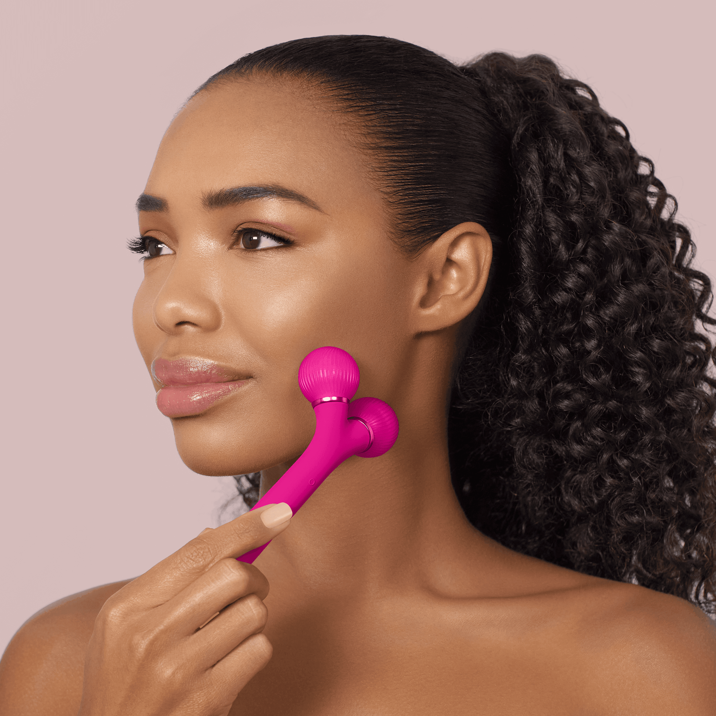 Geske Sonic Facial Roller 4 In 1 Magenta