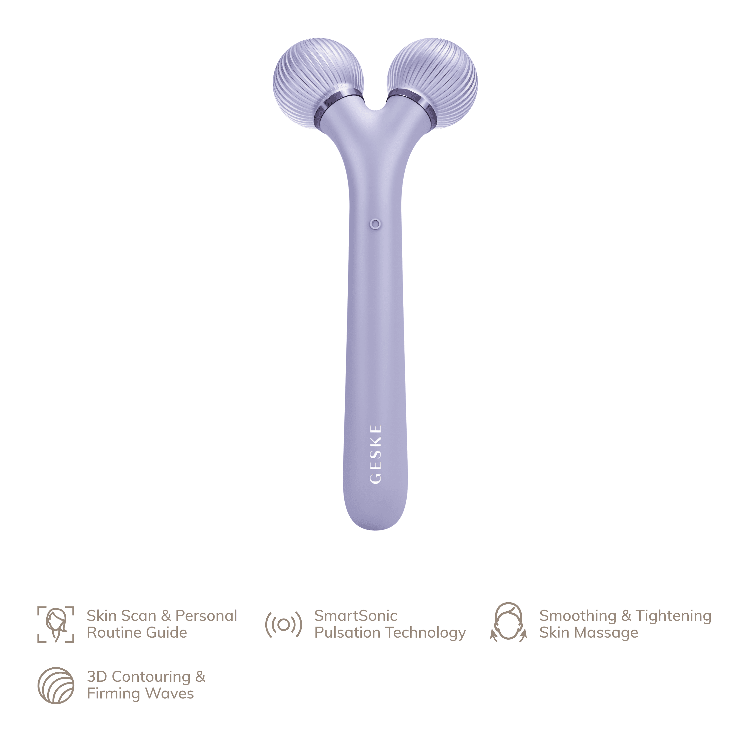 Geske Sonic Facial Roller 4 In 1 Purple