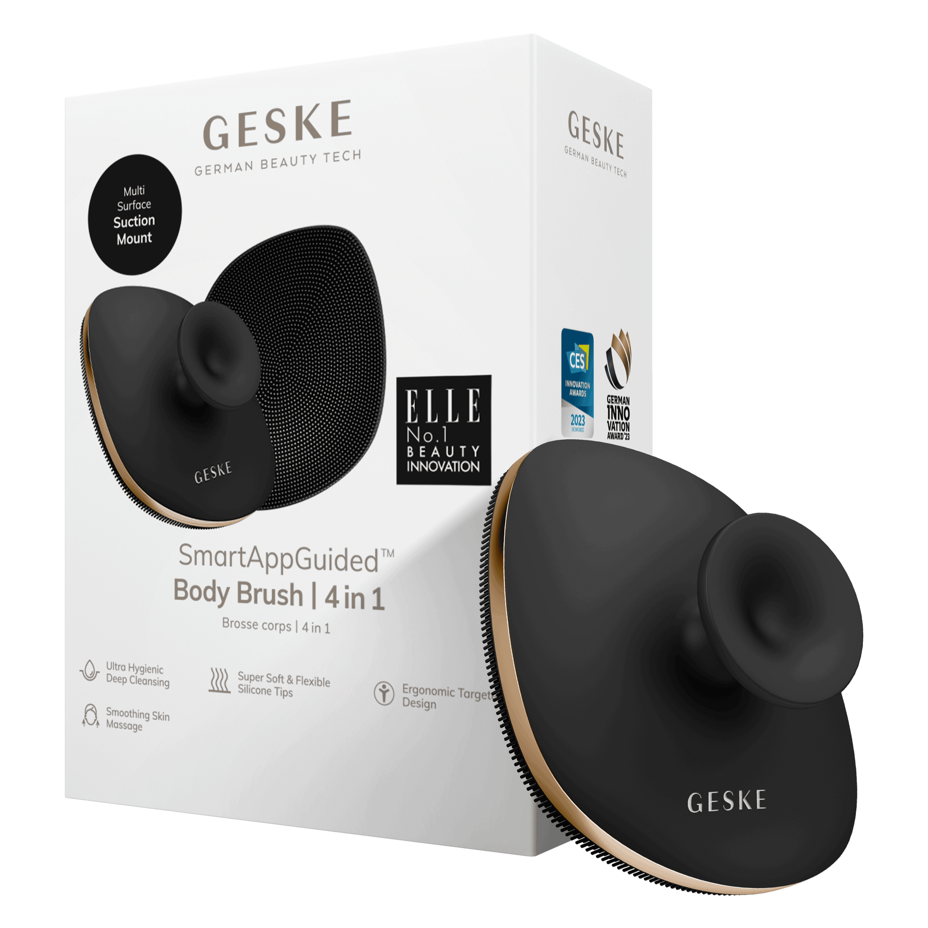 Geske Body Brush - 4 In 1 Gray
