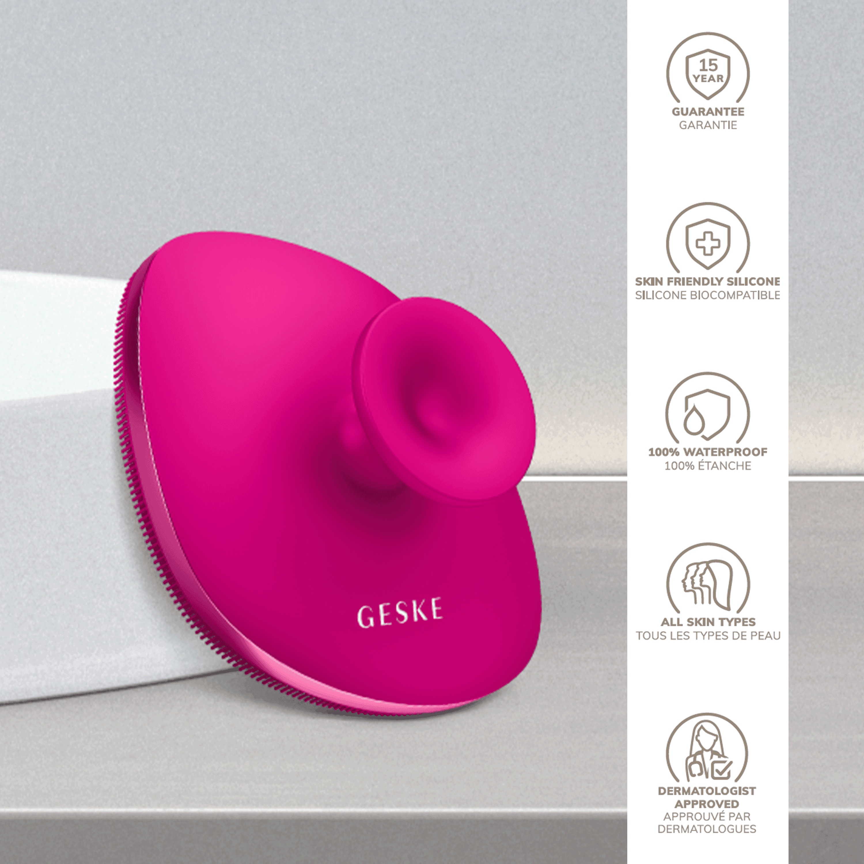 Geske Body Brush - 4 In 1 Magenta