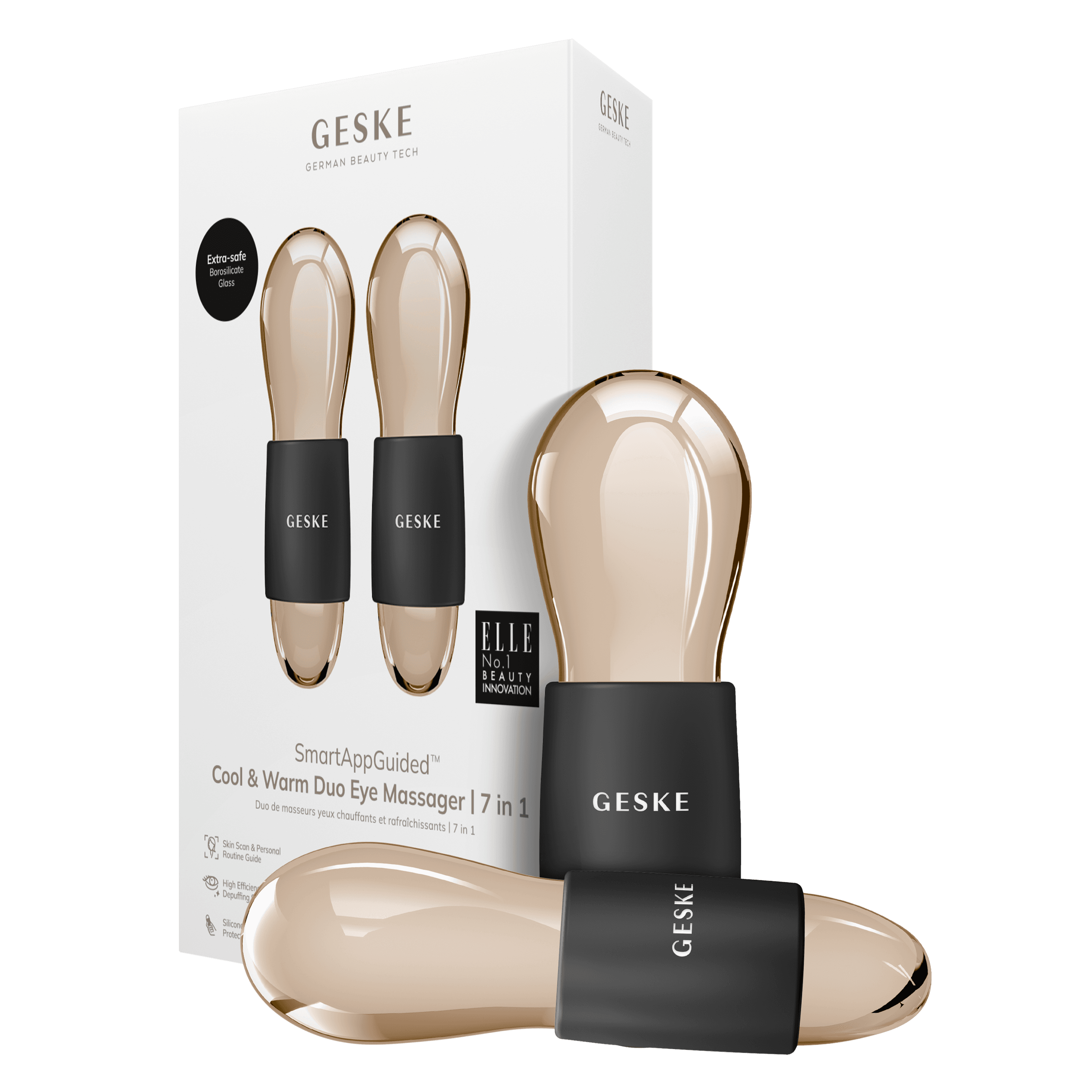 Geske Cool & Warm Duo Eye Massager - 7 In 1 Gray