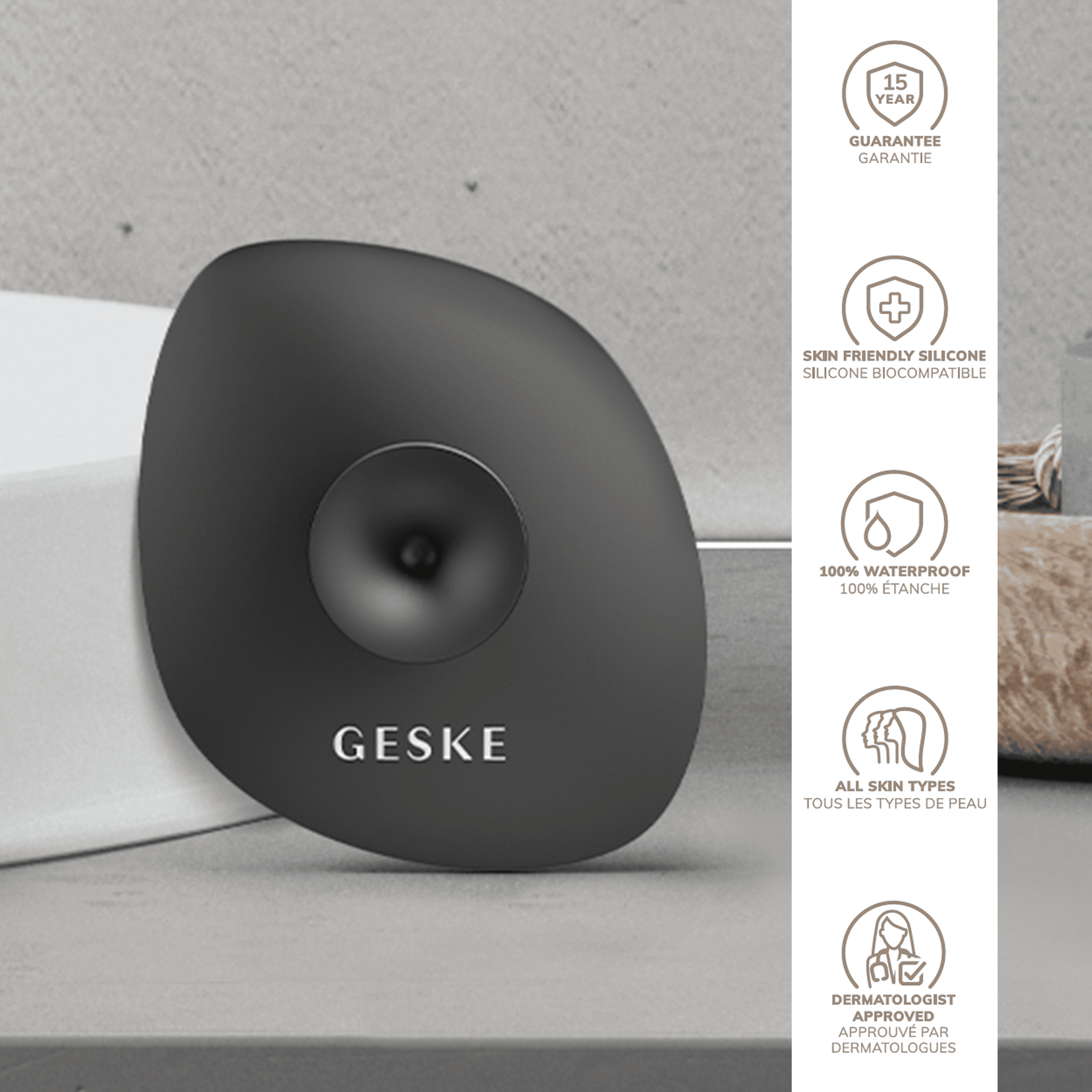 Geske Facial Brush 4 In 1 Gray