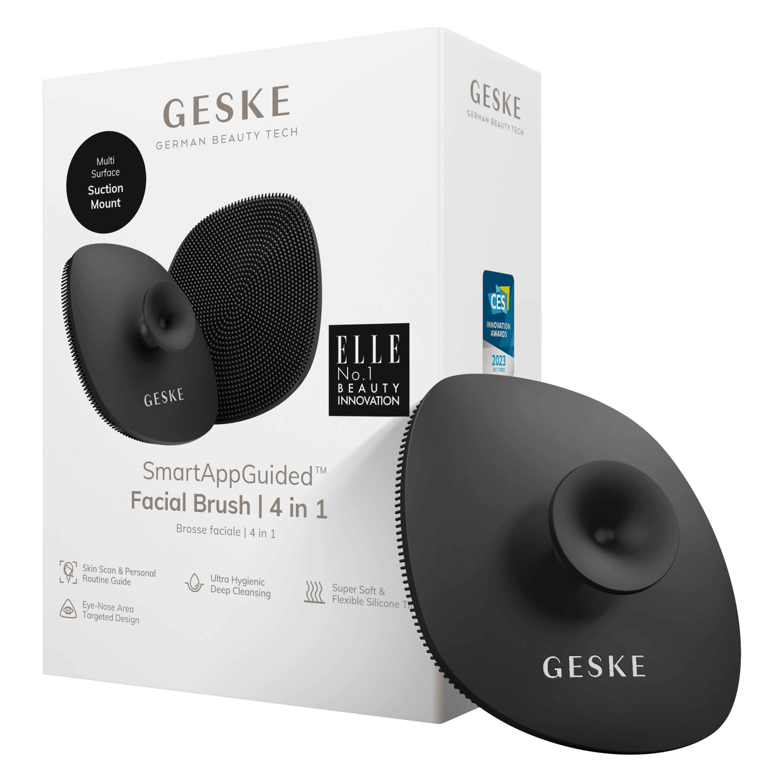 Geske Facial Brush 4 In 1 Gray