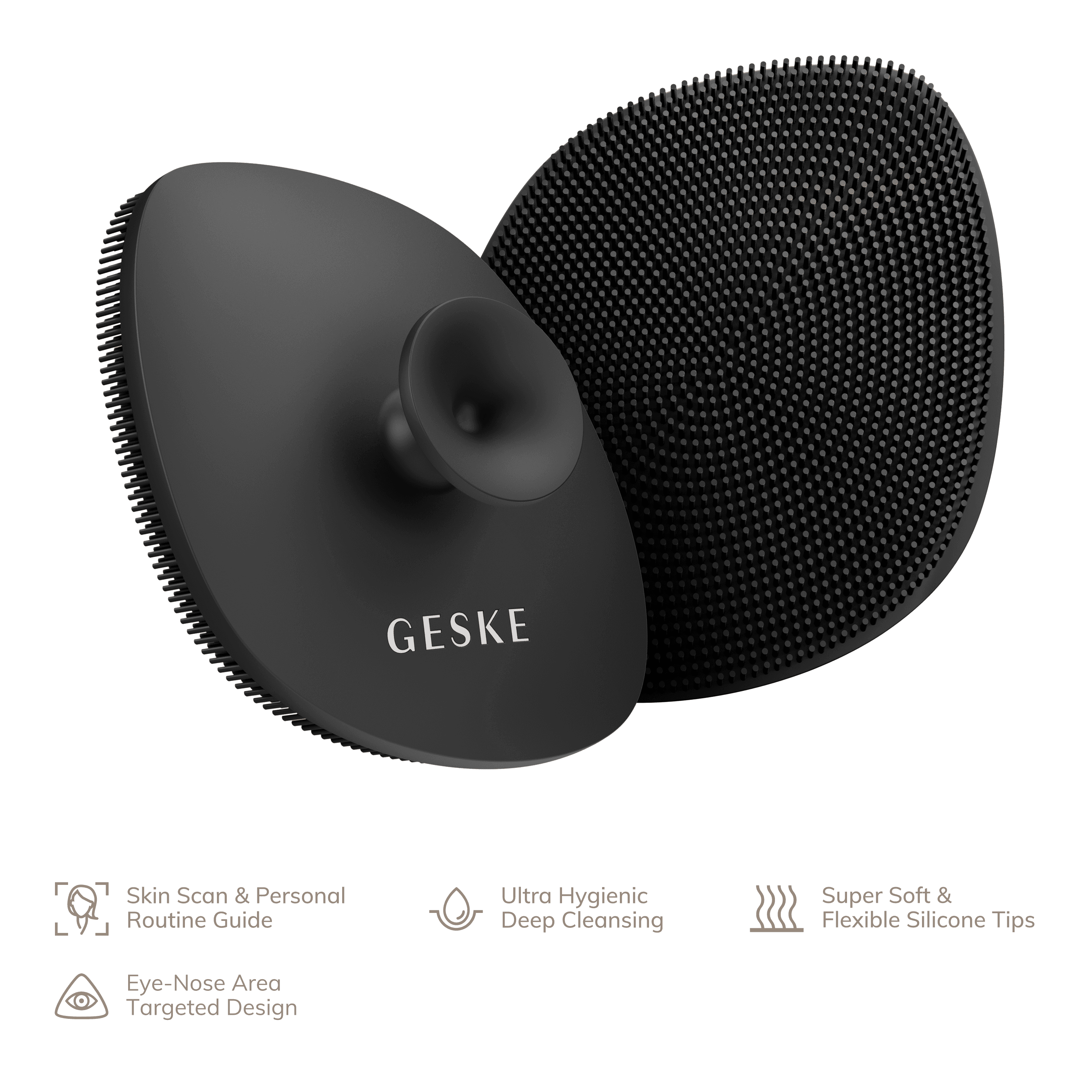 Geske Facial Brush 4 In 1 Gray