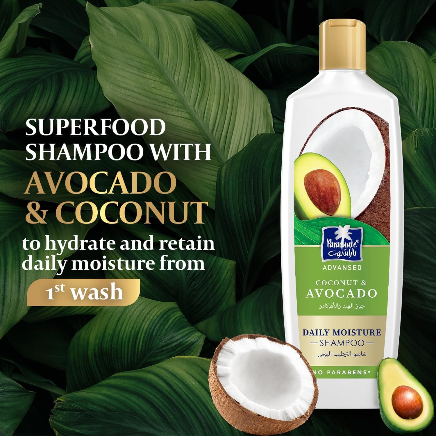 Parachute Shampoo Coconut & Avocado Moisture 340ml