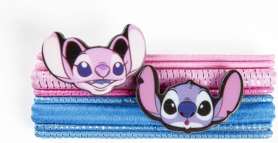 Disney Stitch Blue & Pink Hair Scrunchies - 8pcs