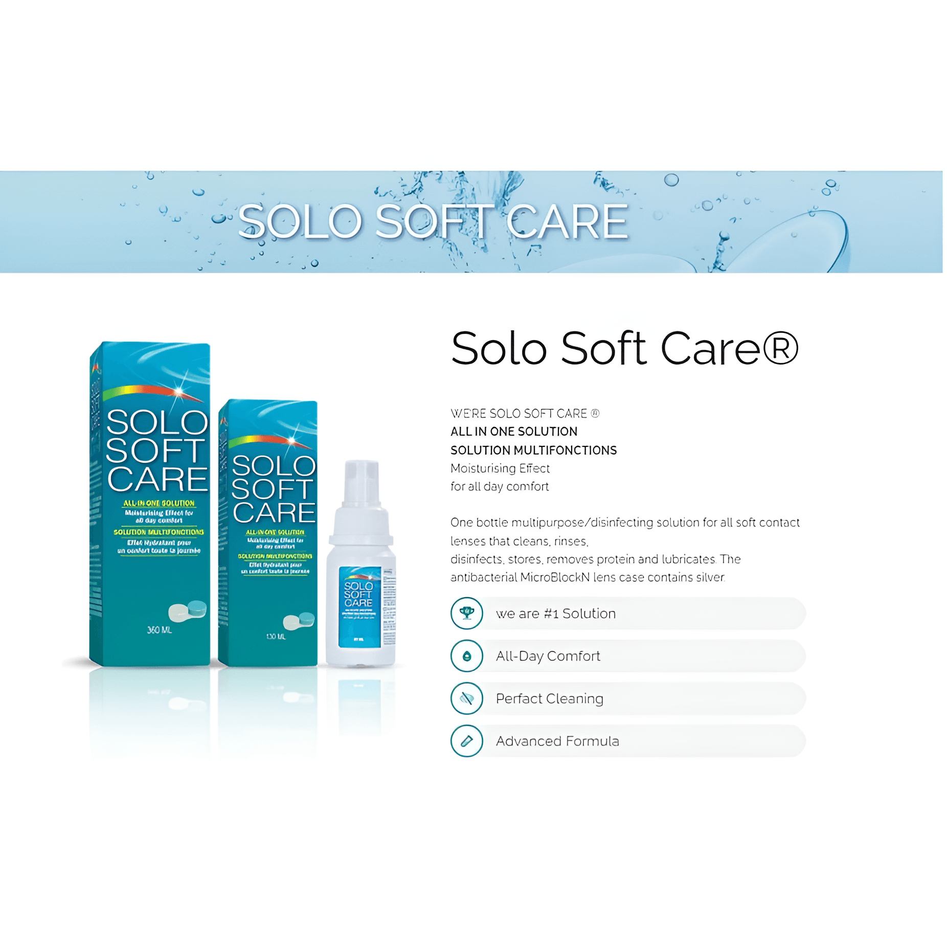 Solo Soft Contact Lens Solution 130 Ml