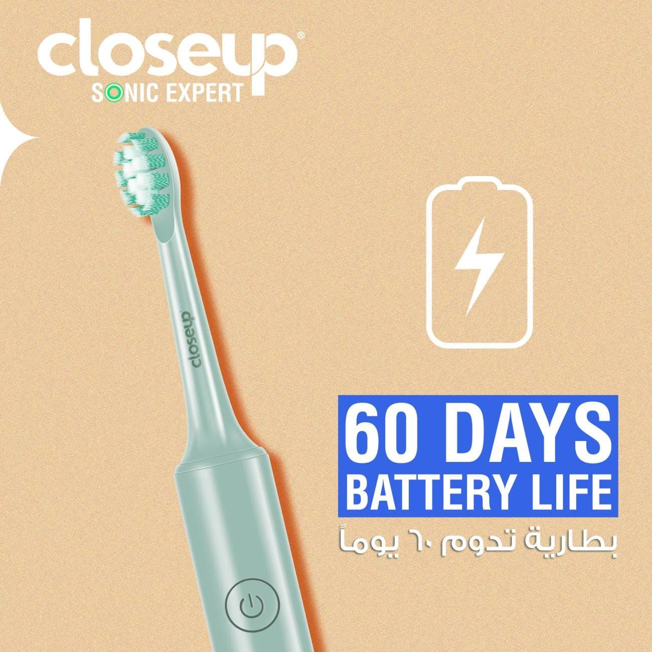 Closeup Sonic Expert Pink Rechargeable Toothbrush,1pack